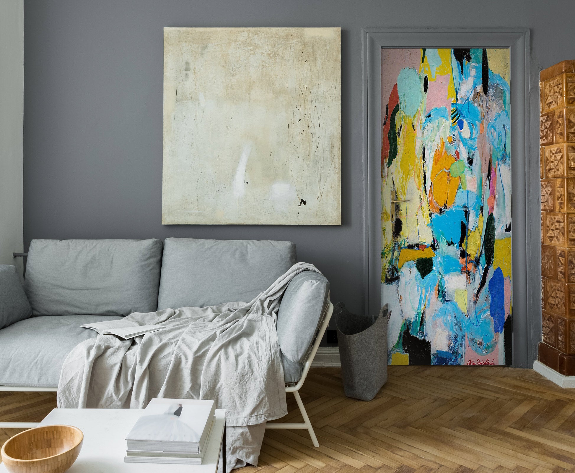 3D Colorful Paint Pattern 9348 Allan P. Friedlander Door Mural