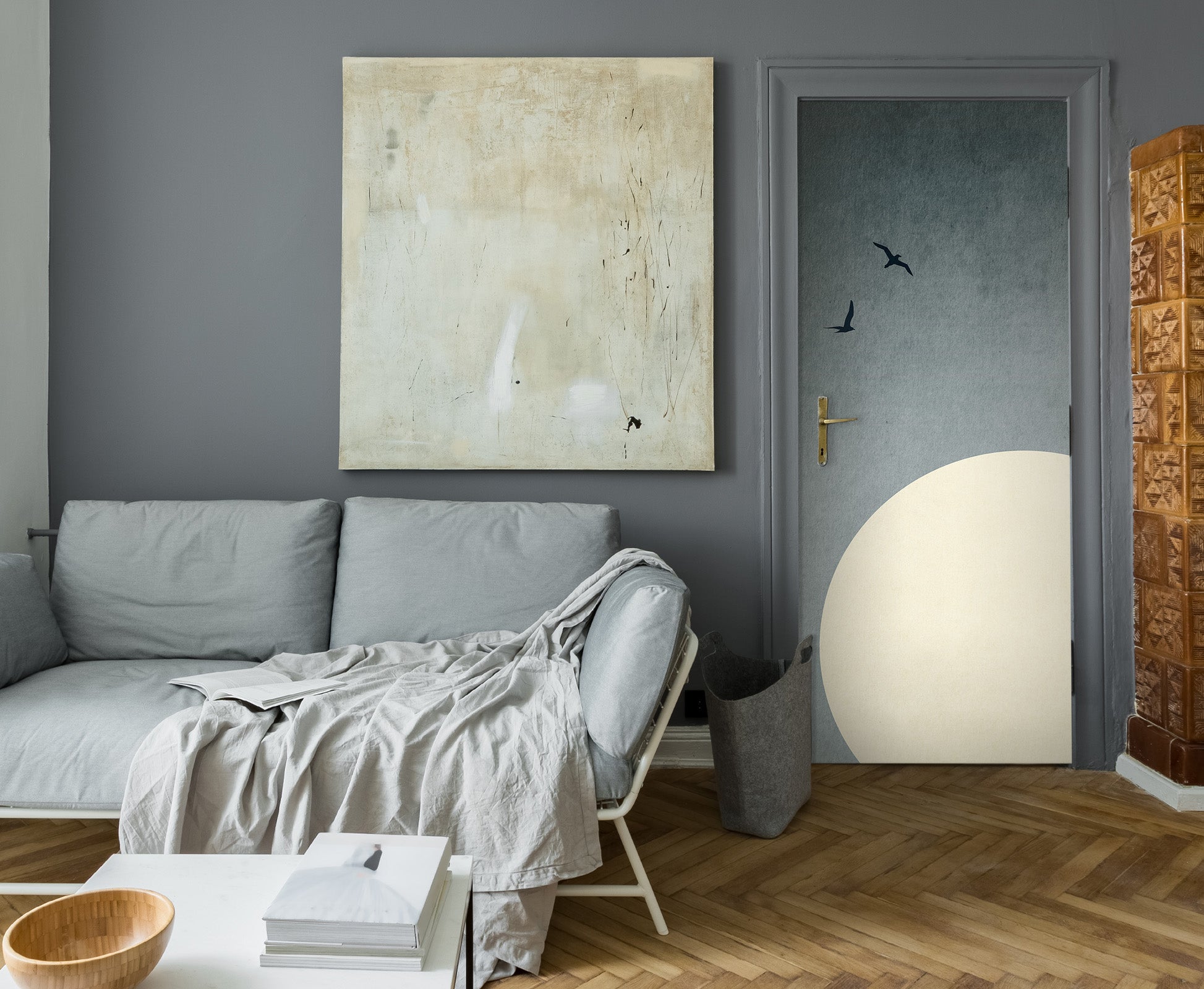 3D Moon Light 10144 Boris Draschoff Door Mural