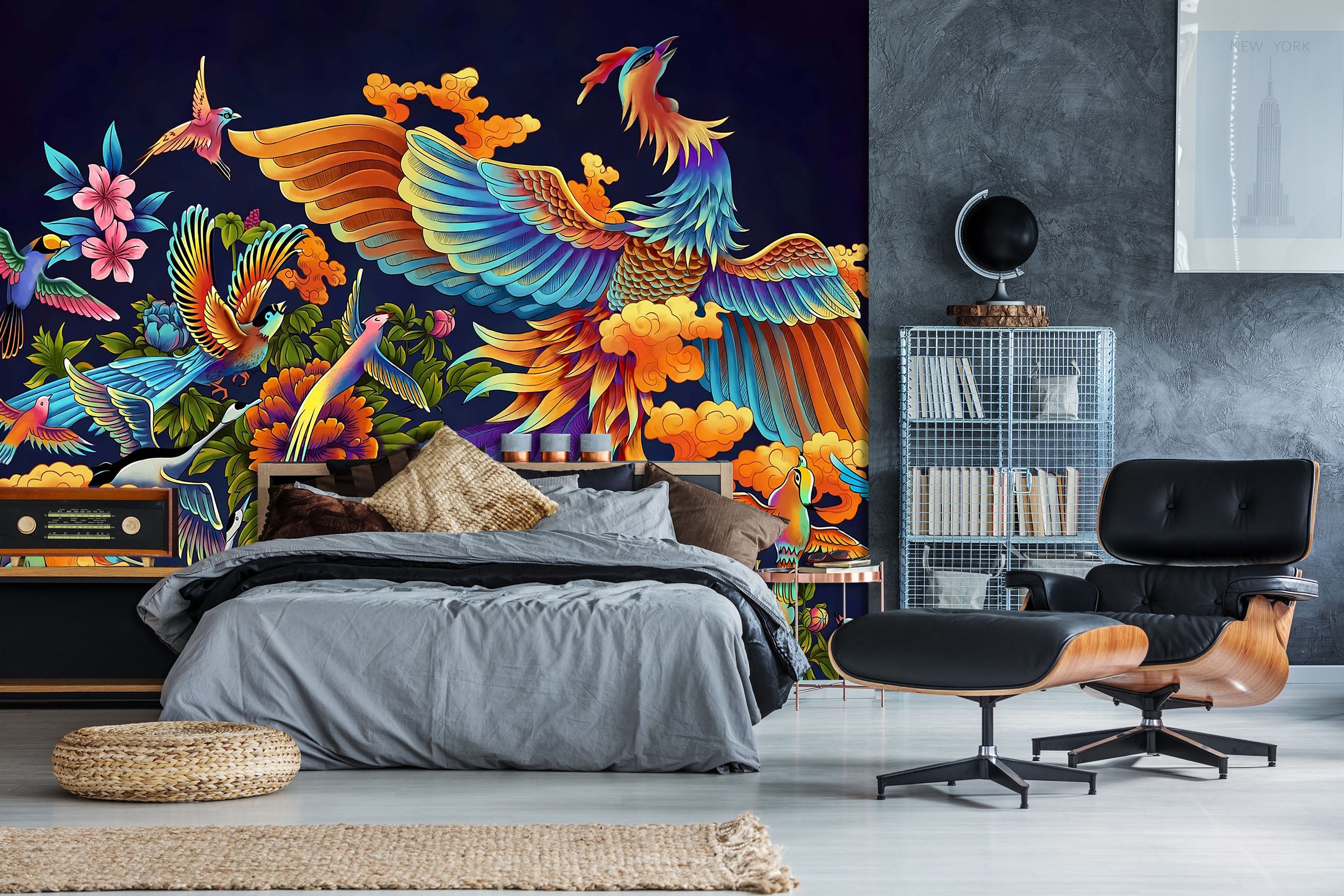 3D Color Phoenix 1604 Wall Murals