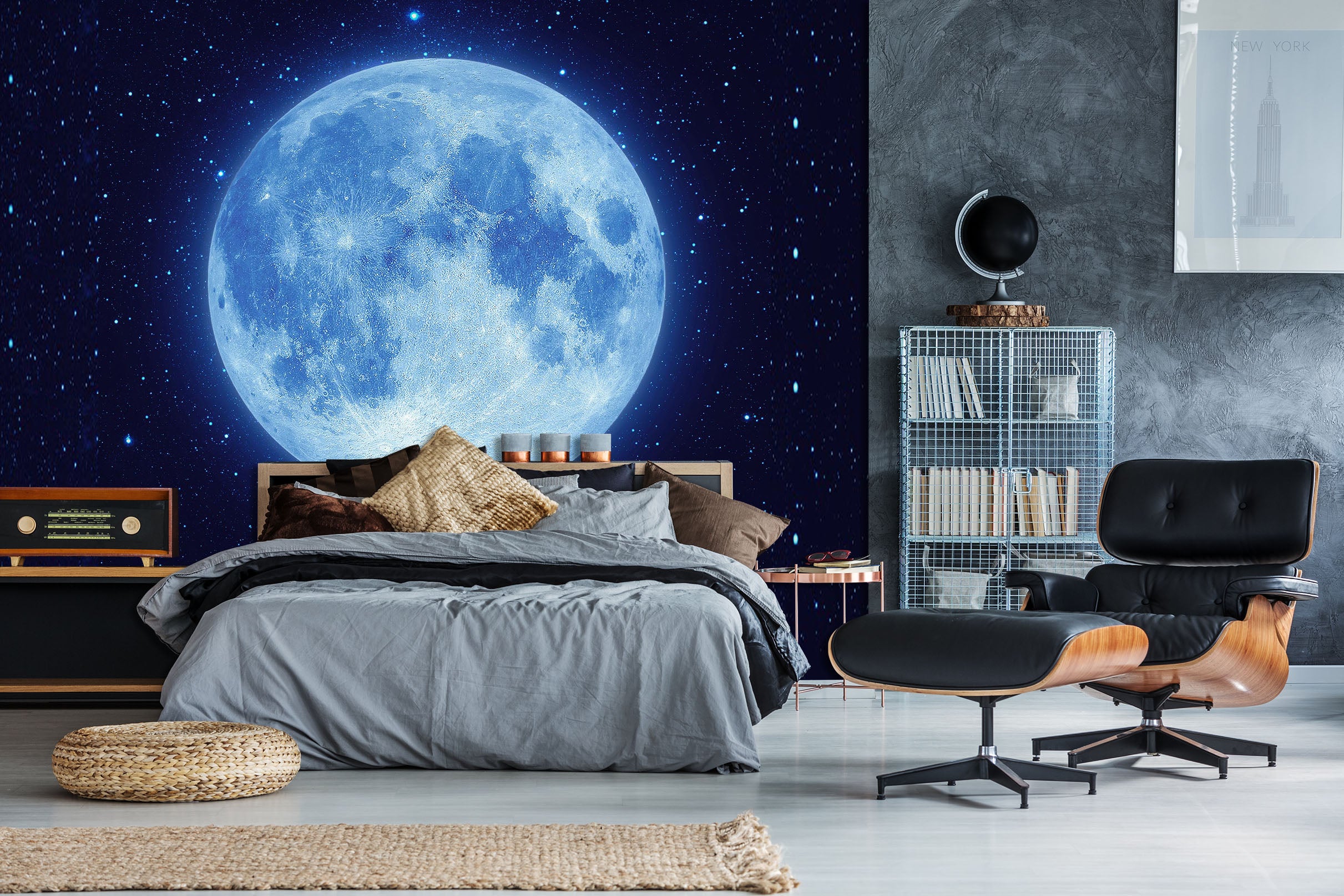 3D Moon Starry Sky 1755 Wall Murals