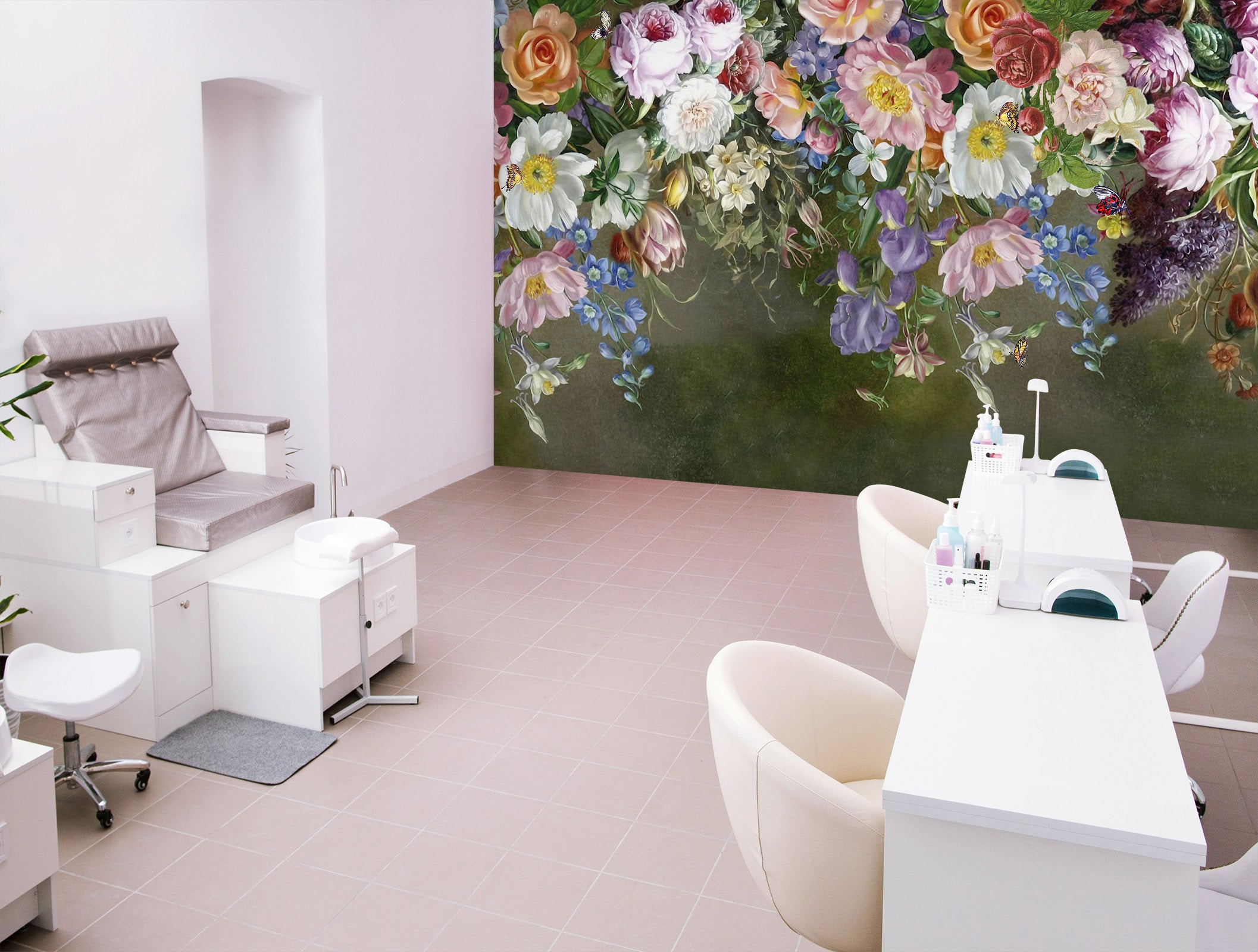3D Colored Flowers 369 Wall Murals