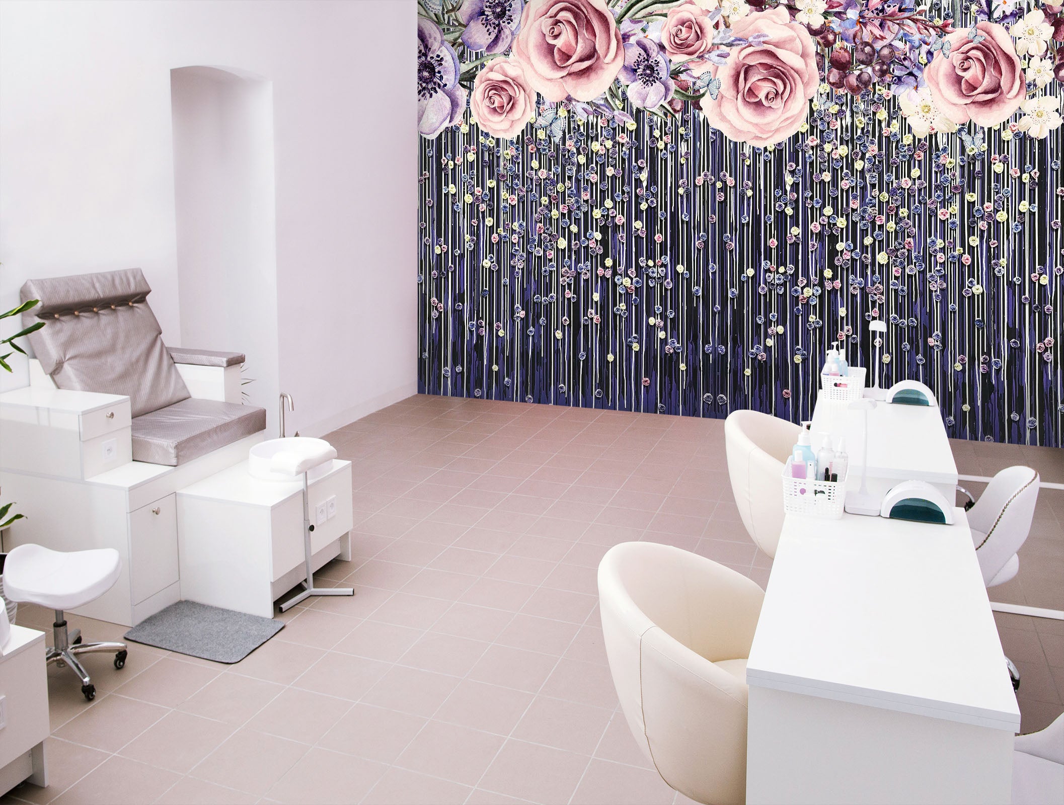 3D Pink Rose 373 Wall Murals