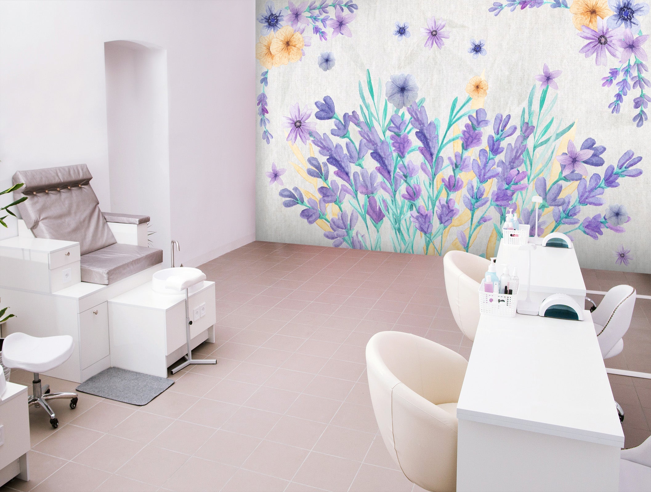 3D Purple Flower 099 Wall Murals Wallpaper AJ Wallpaper 2 