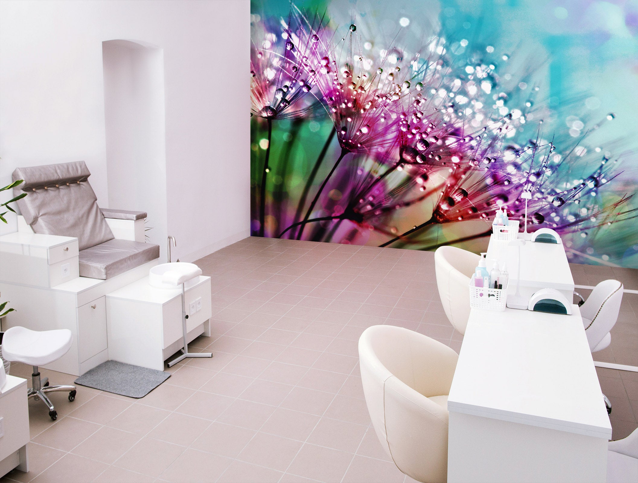 3D Waterdrop Flower 058 Wall Murals