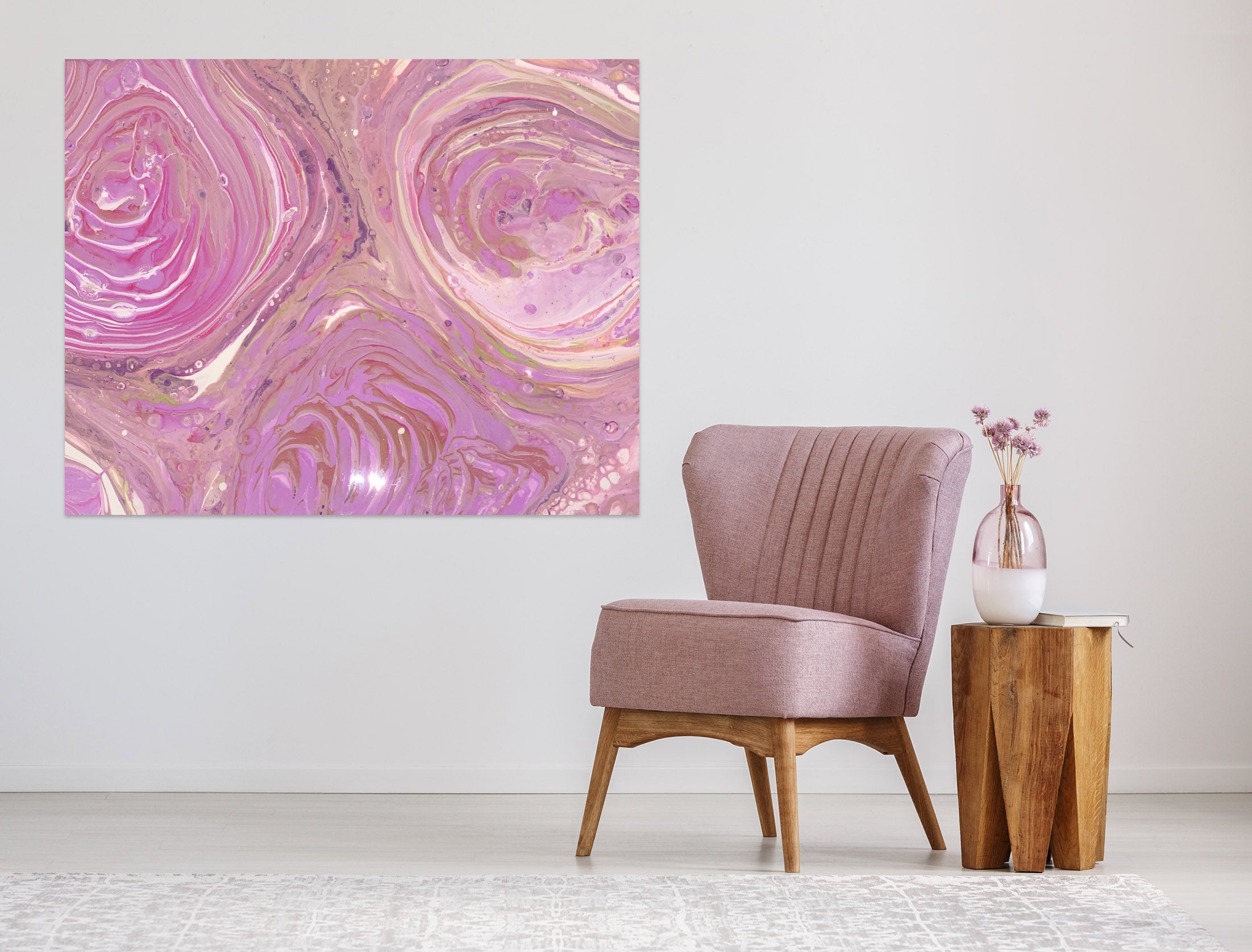 3D Pink Circle Texture 8158 Valerie Latrice Wall Sticker