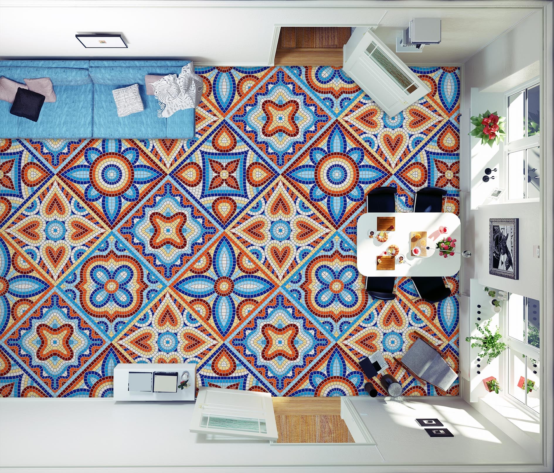 3D Featured Patterns 581 Floor Mural  Wallpaper Murals Rug & Mat Print Epoxy waterproof bath floor