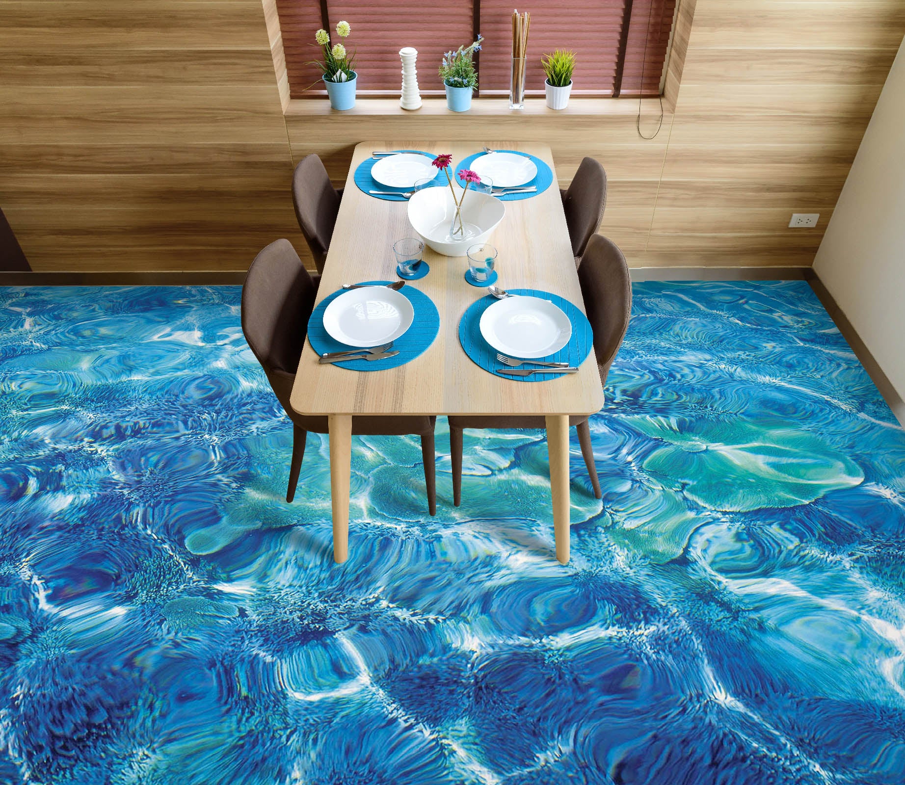3D Sea And Light Ripples 1472 Floor Mural  Wallpaper Murals Self-Adhesive Removable Print Epoxy