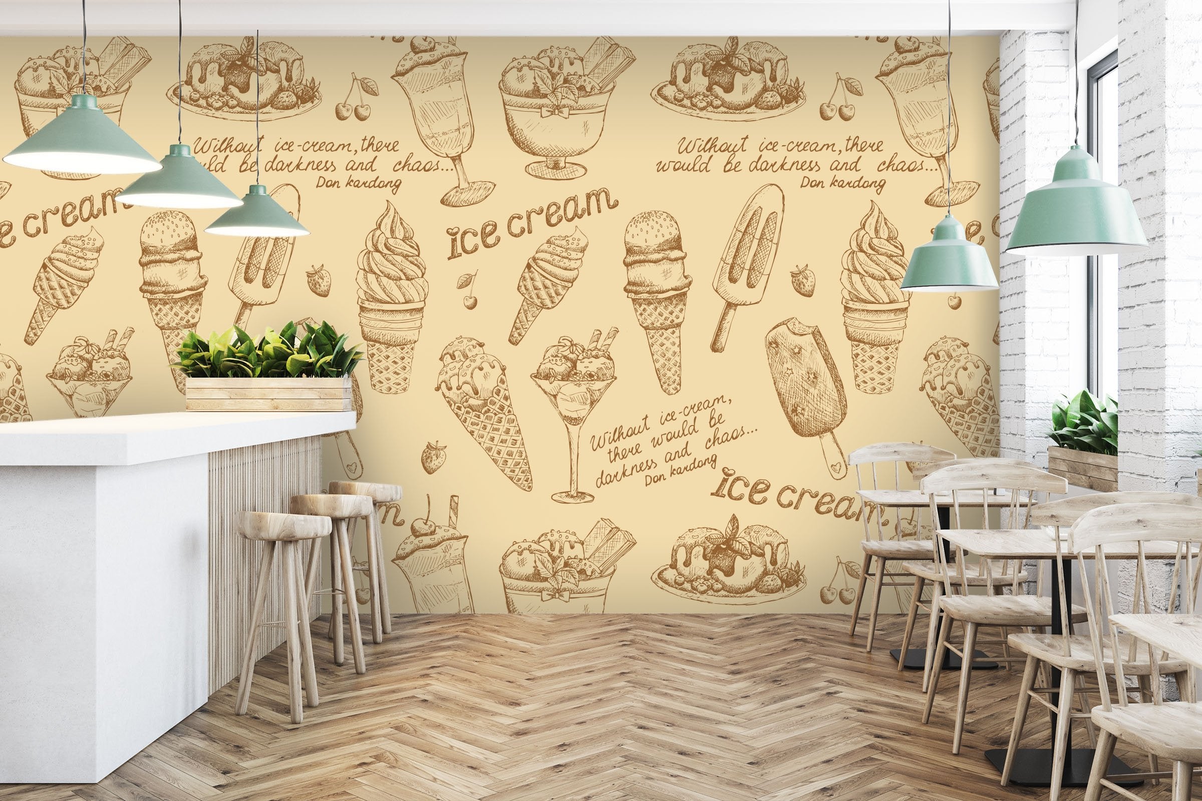 3D Retro Ice Cream 224 Wallpaper AJ Wallpaper 2 