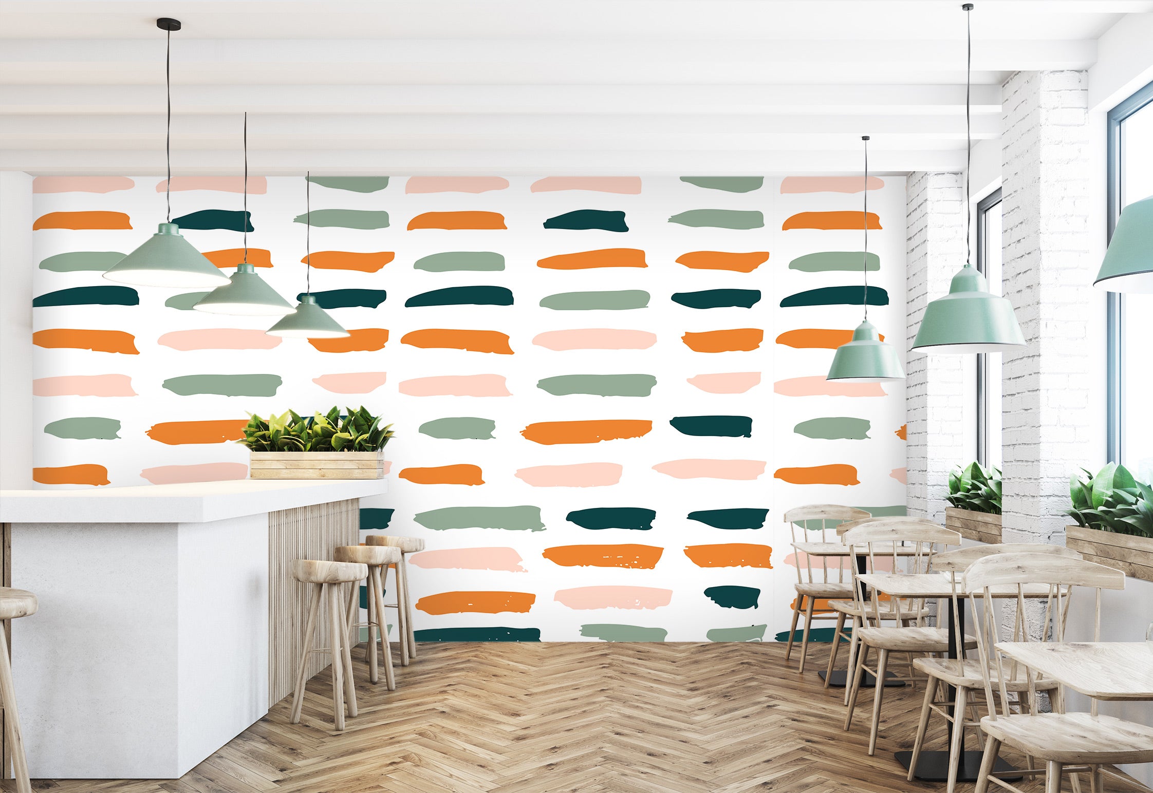 3D Colorful Horizontal Bar 120126 Kashmira Jayaprakash Wall Mural Wall Murals