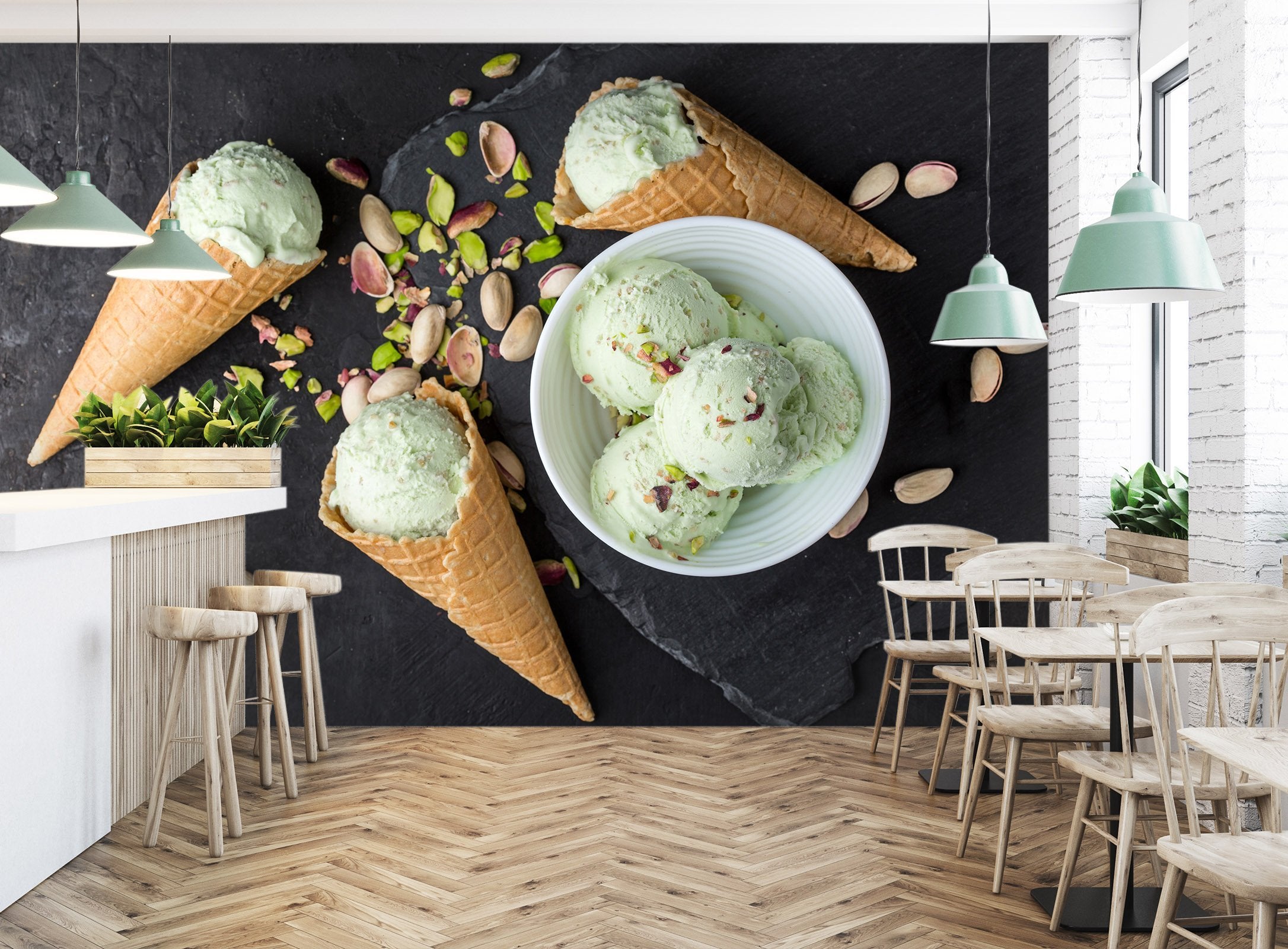 3D Pistachio Ice Cream 187 Wallpaper AJ Wallpaper 2 