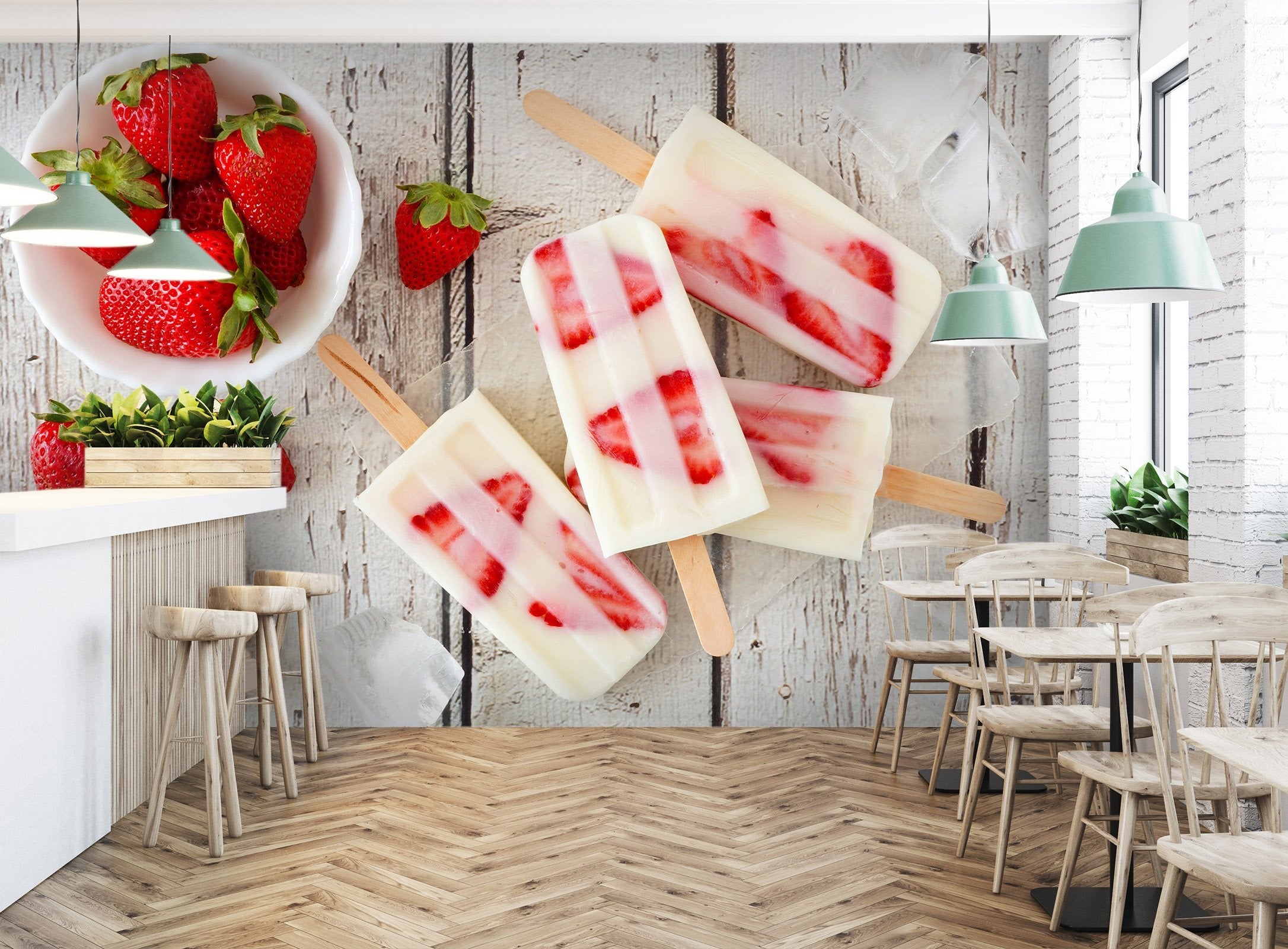 3D Delicious Strawberry Ice Cream 132 Wallpaper AJ Wallpaper 2 