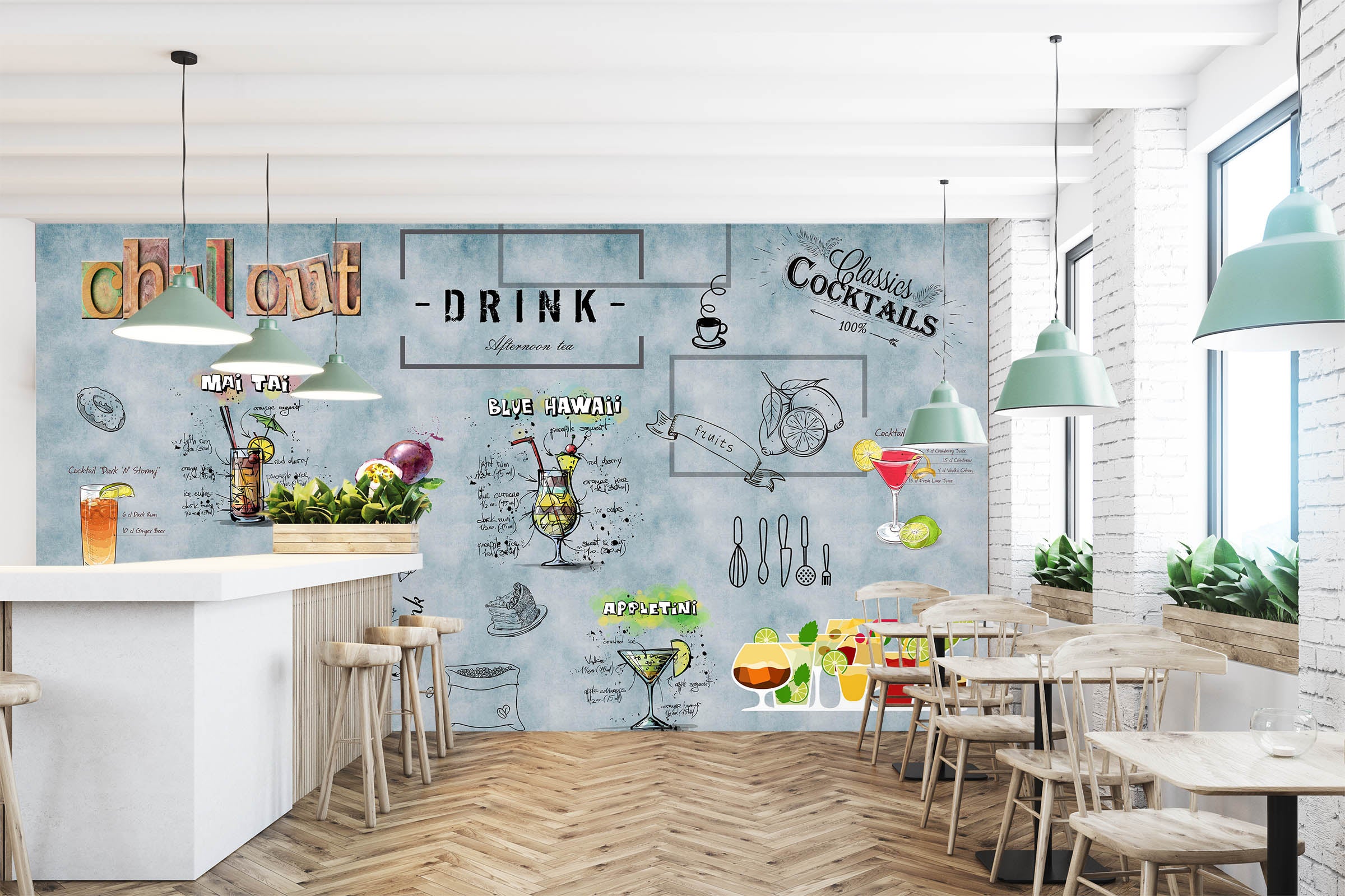 3D Color Juice 3024 Wall Murals