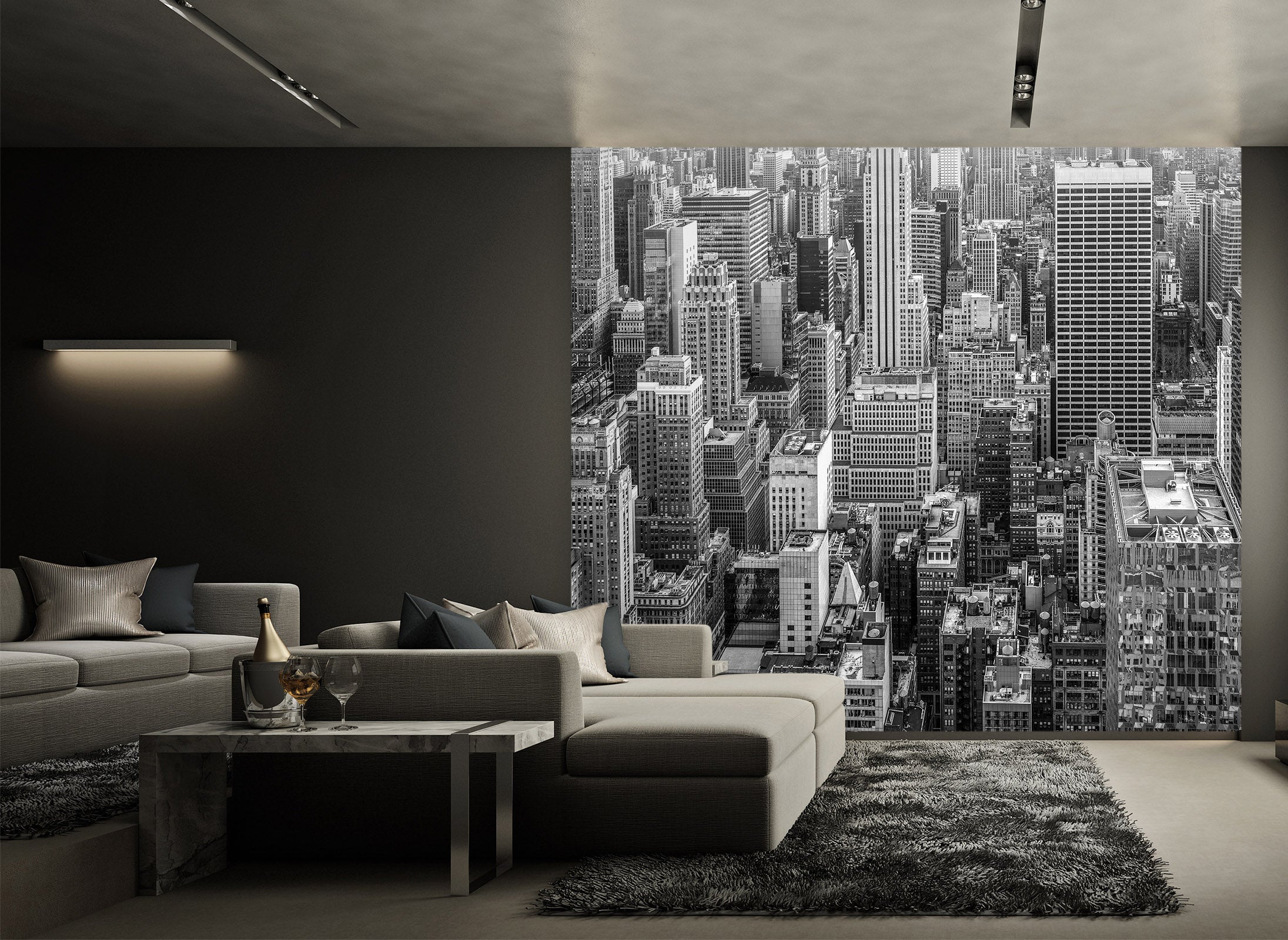 3D Grey City 1413 Marco Carmassi Wall Mural Wall Murals