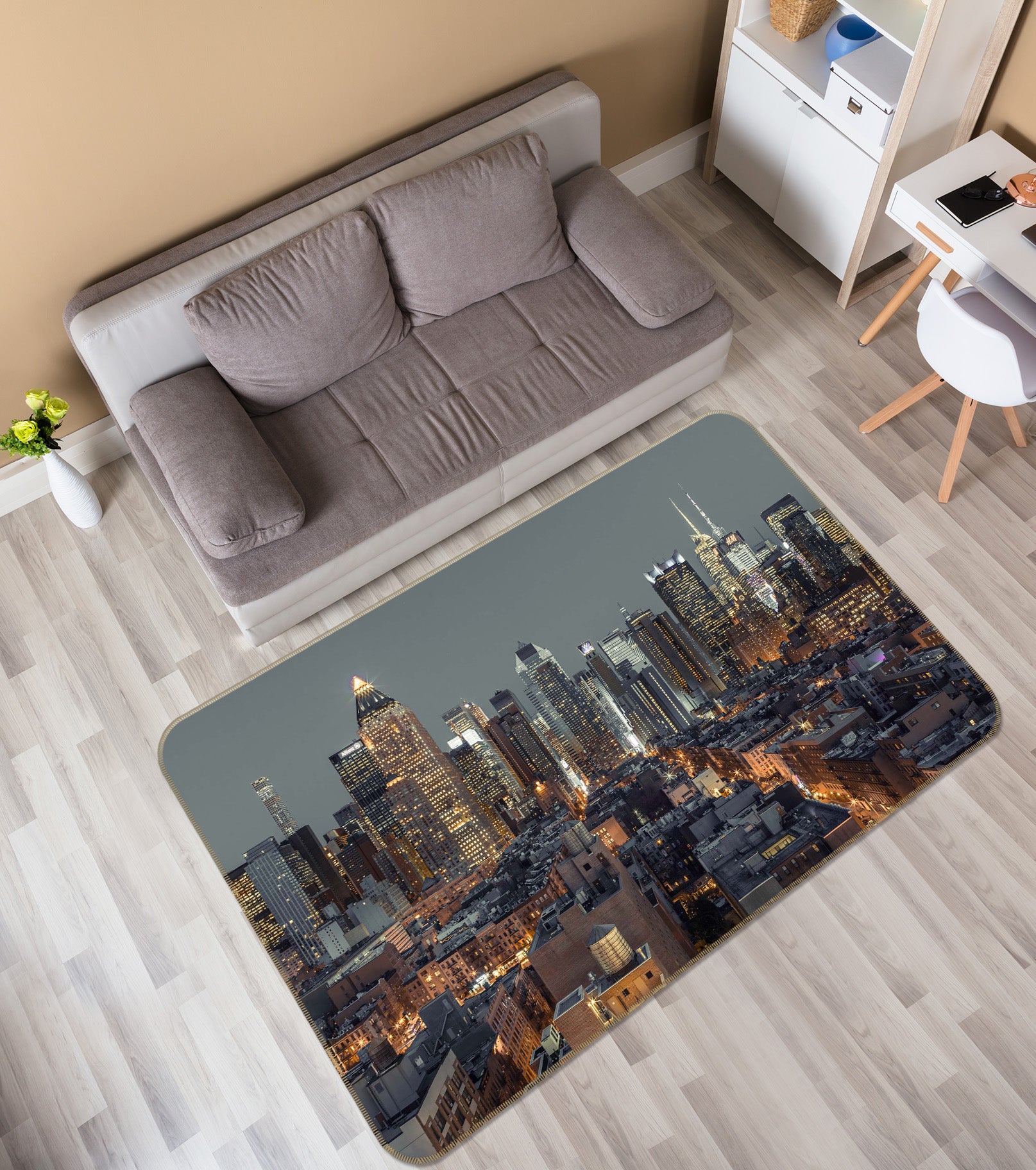 3D High Building 1011 Assaf Frank Rug Non Slip Rug Mat