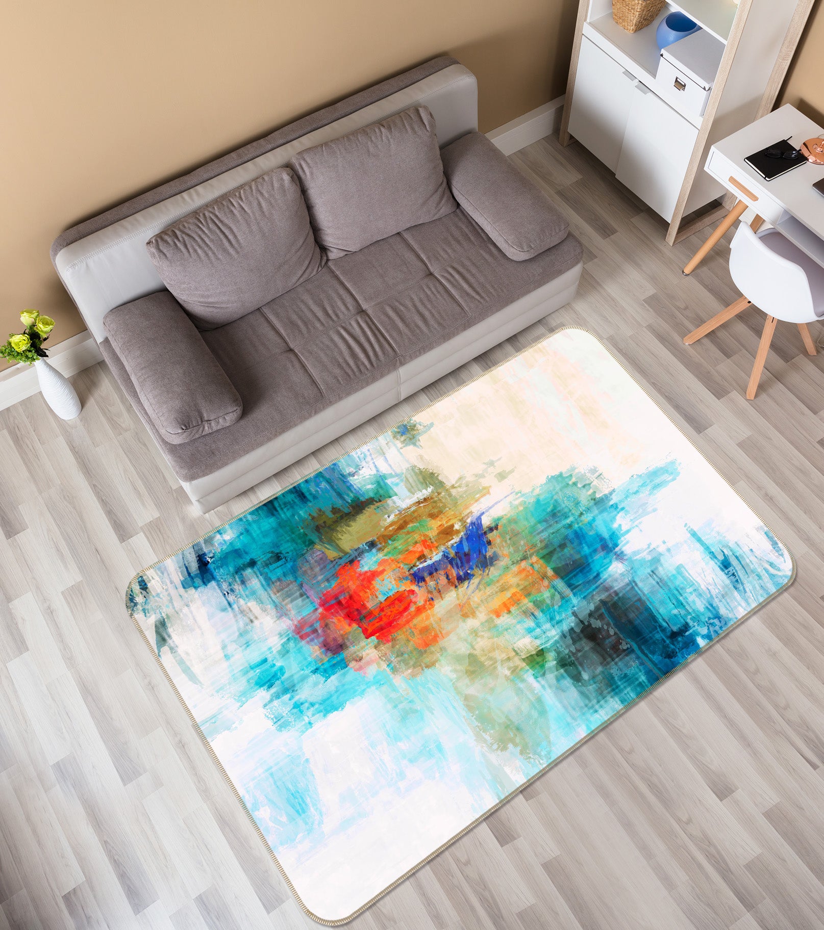 3D Abstract Art 106 Michael Tienhaara Rug Non Slip Rug Mat