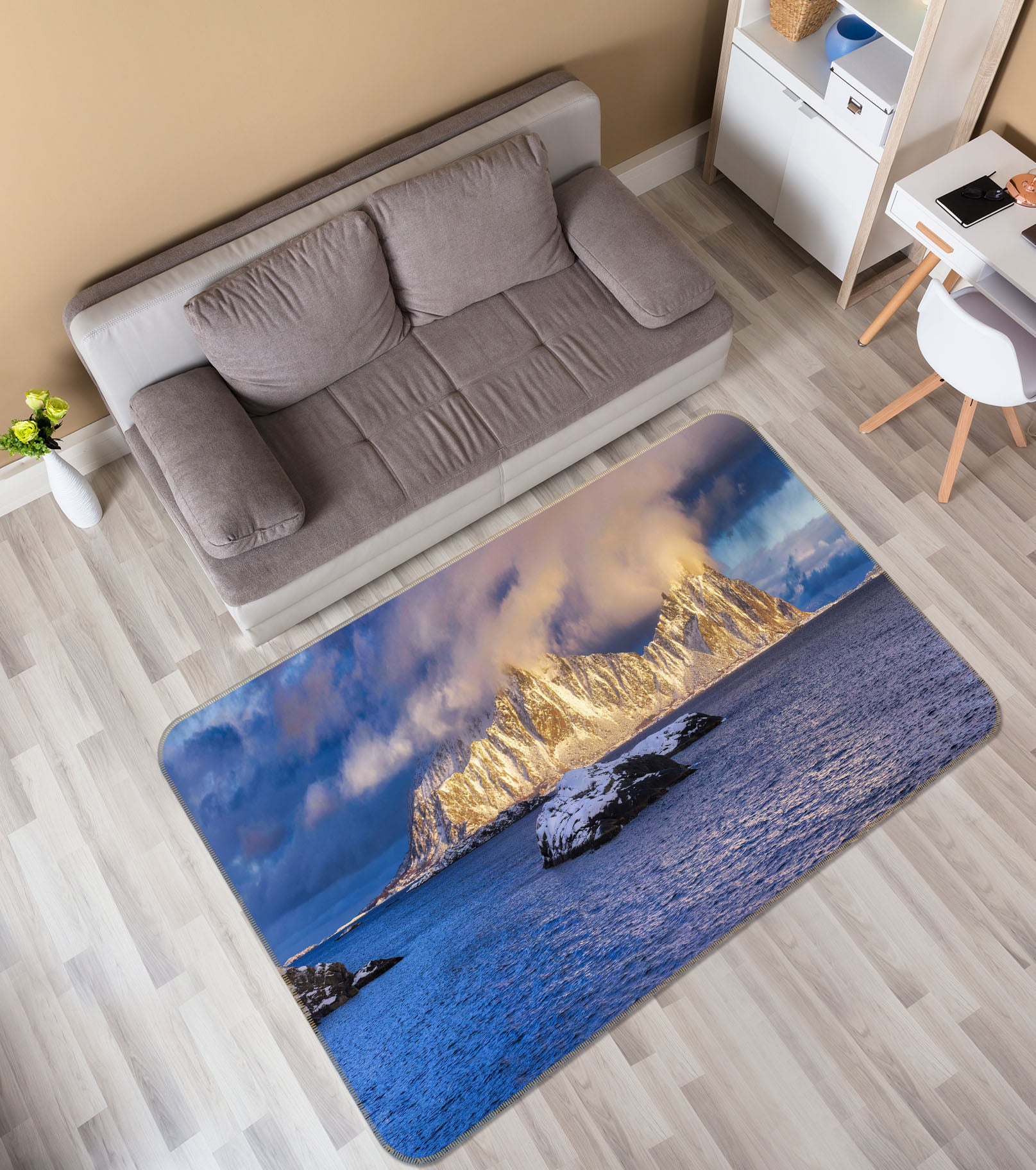 3D Iceberg Sea 1117 Marco Carmassi Rug Non Slip Rug Matt