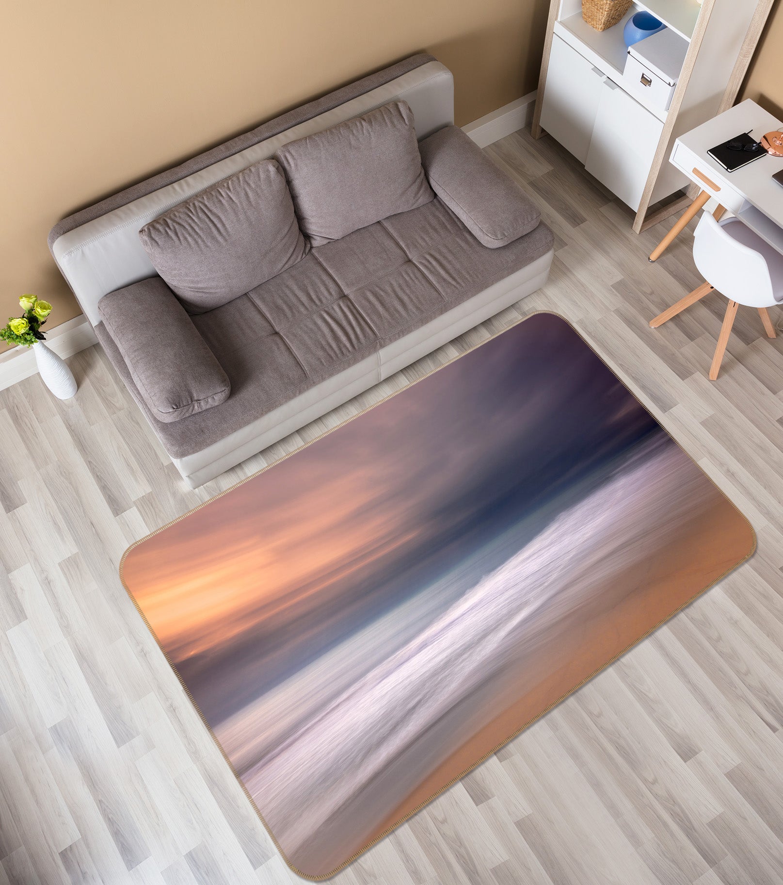 3D Beach Water 1109 Marco Carmassi Rug Non Slip Rug Mat