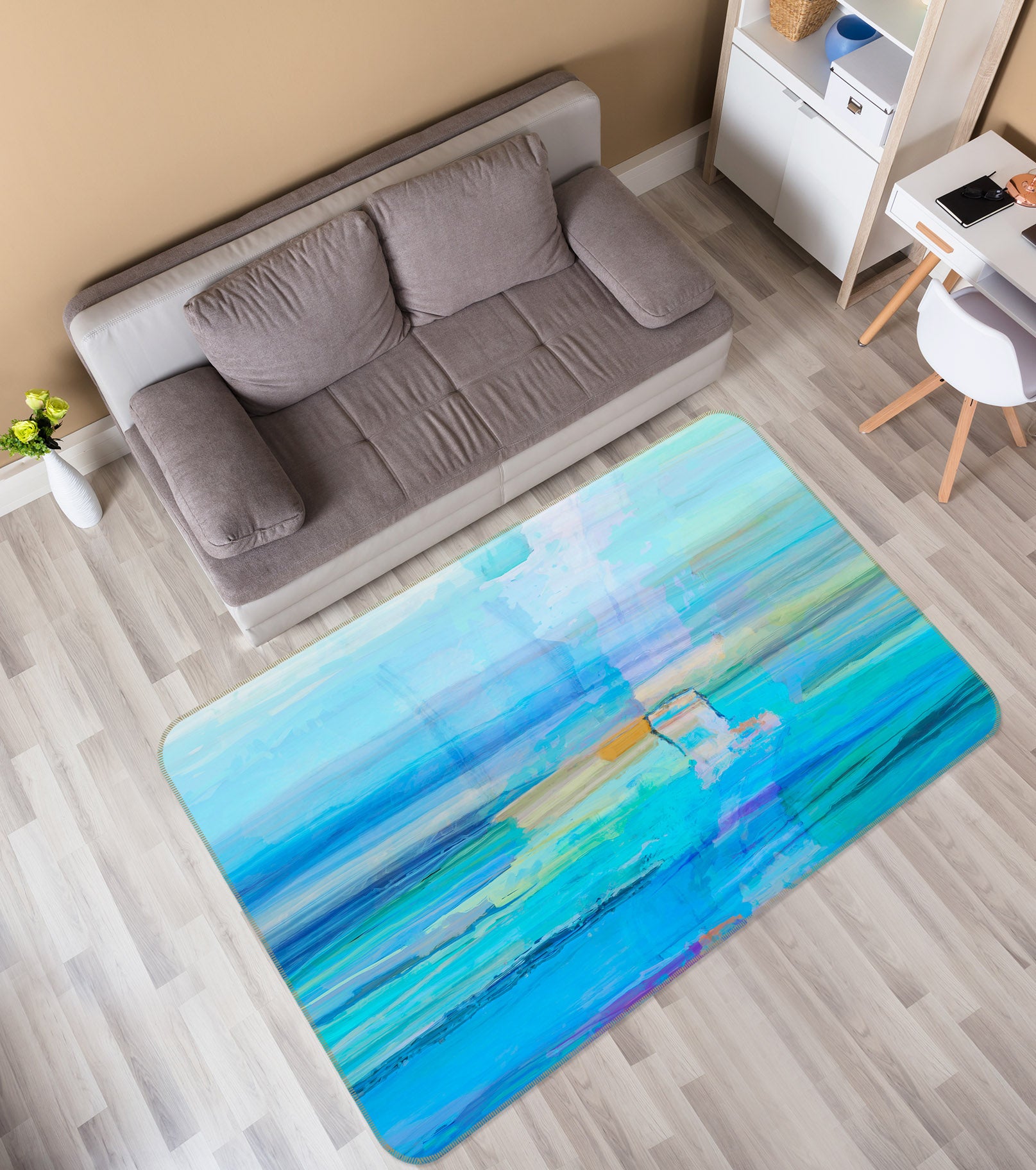 3D Blue Sea 1006 Michael Tienhaara Rug Non Slip Rug Mat