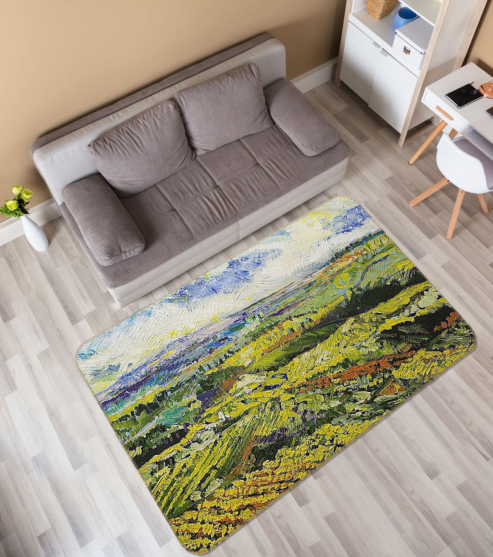3D Rural Scenery 1014 Allan P. Friedlander Rug Non Slip Rug Mat