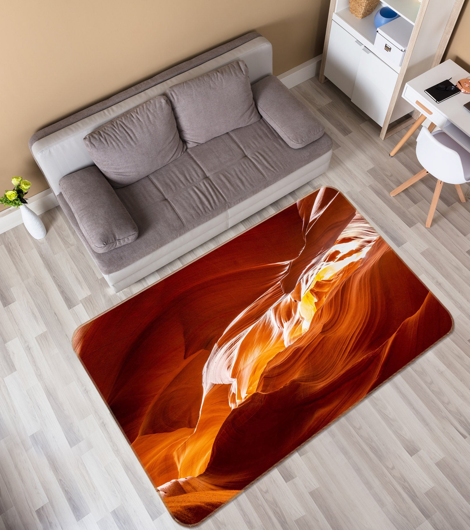 3D Red Magma 1164 Marco Carmassi Rug Non Slip Rug Mat