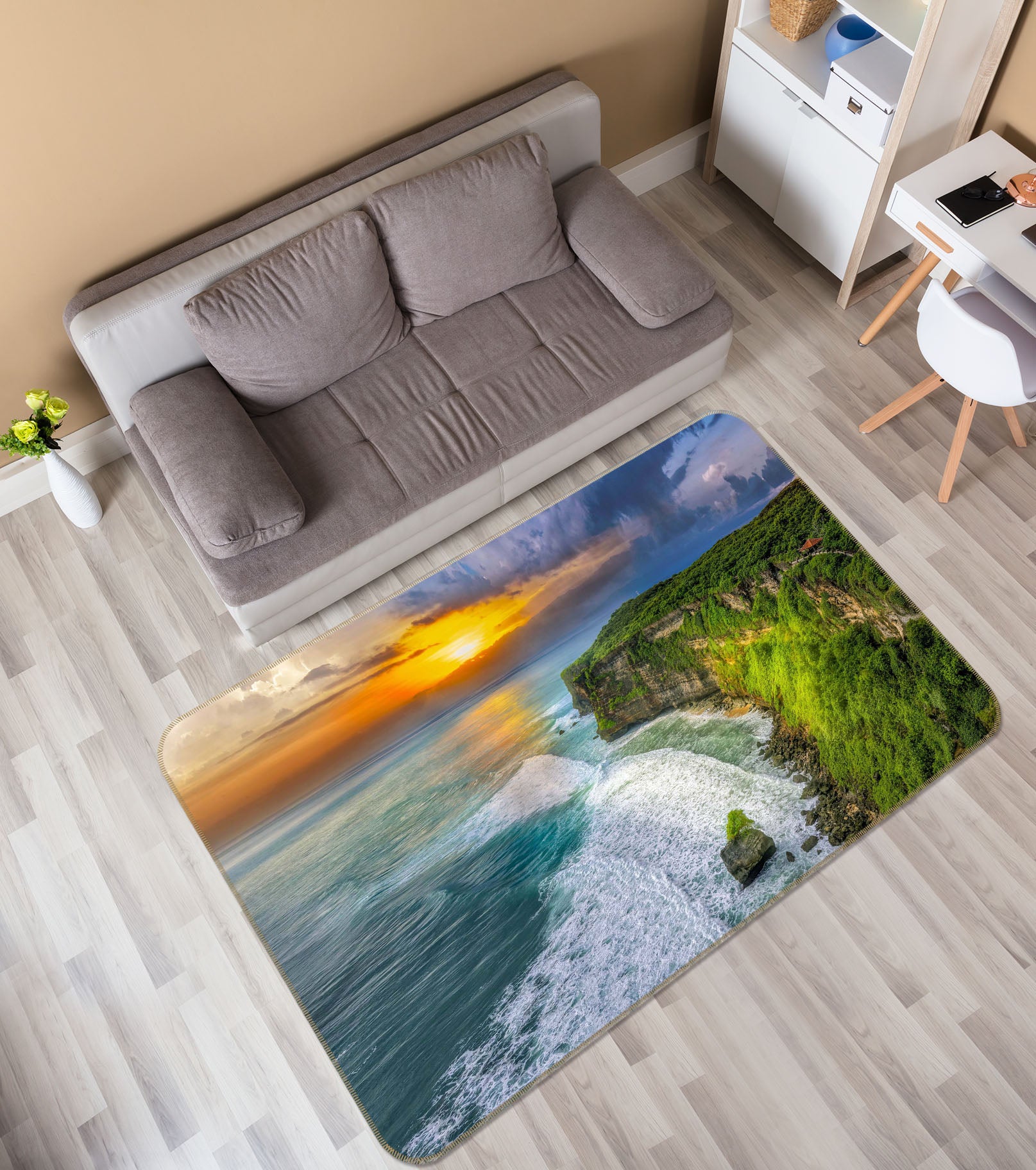 3D Forest River Water 1170 Marco Carmassi Rug Non Slip Rug Mat