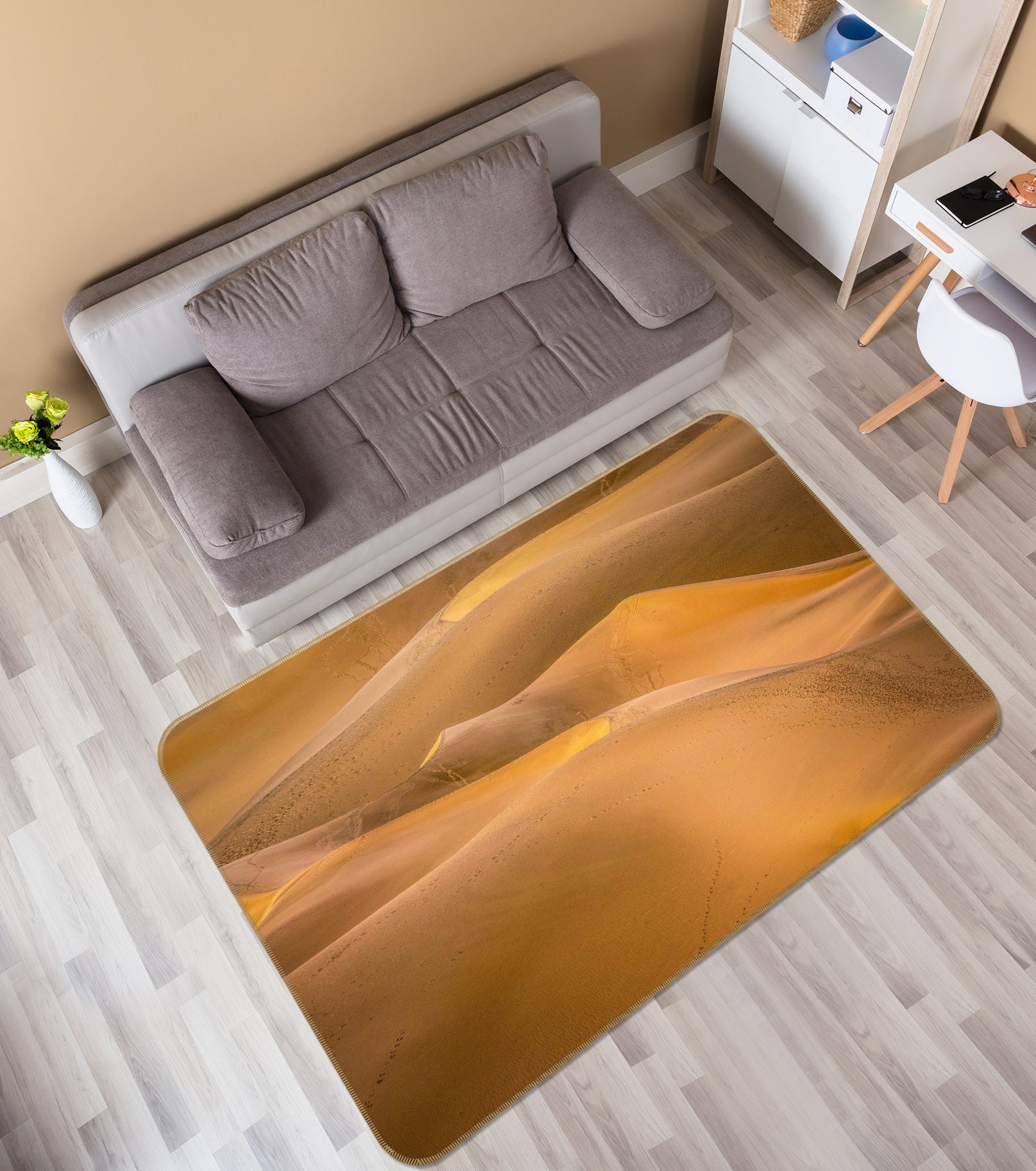 3D Loess Desert 1127 Marco Carmassi Rug Non Slip Rug Mat