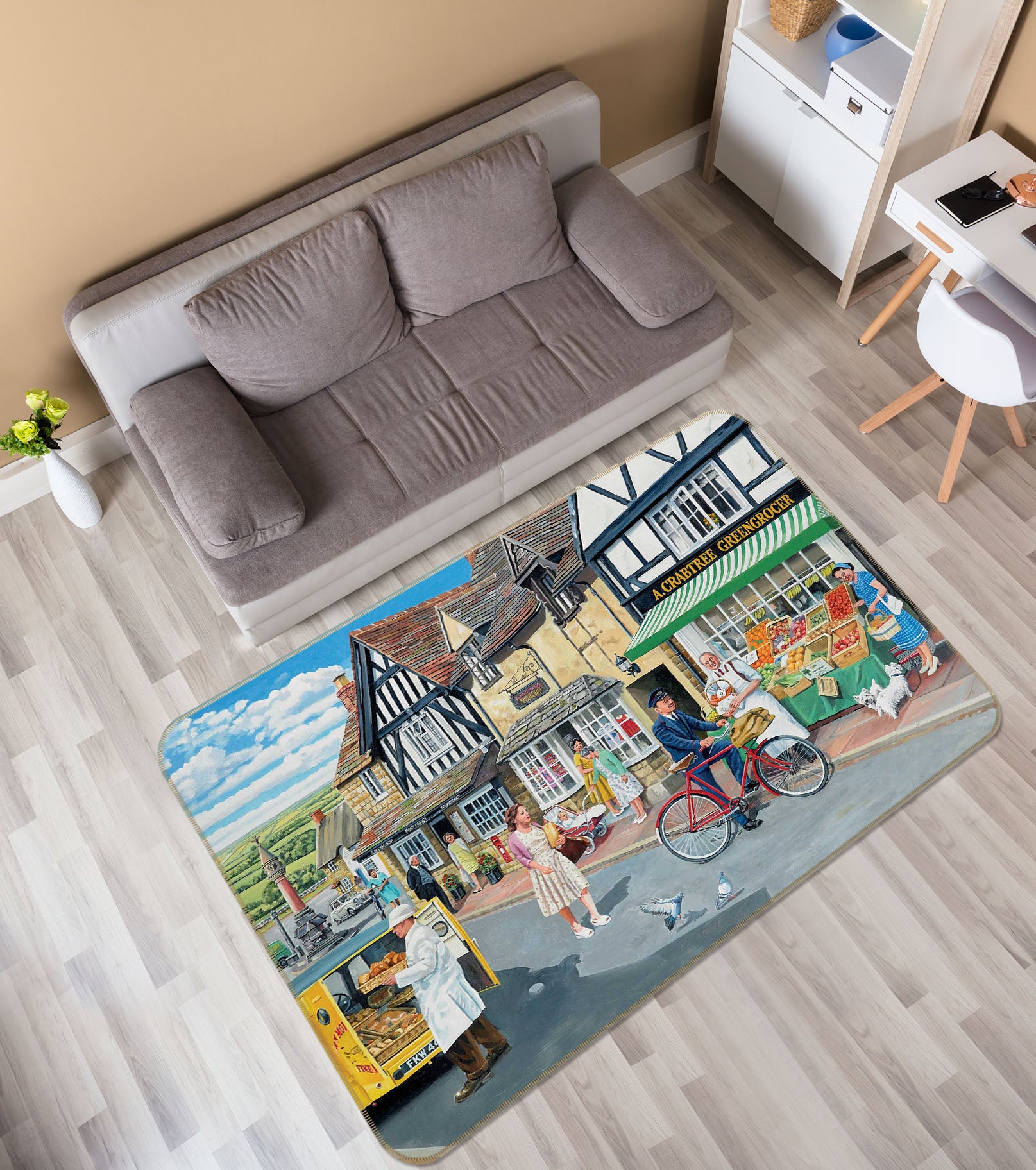 3D Letters For The Greengrocer 1085 Trevor Mitchell Rug Non Slip Rug Mat