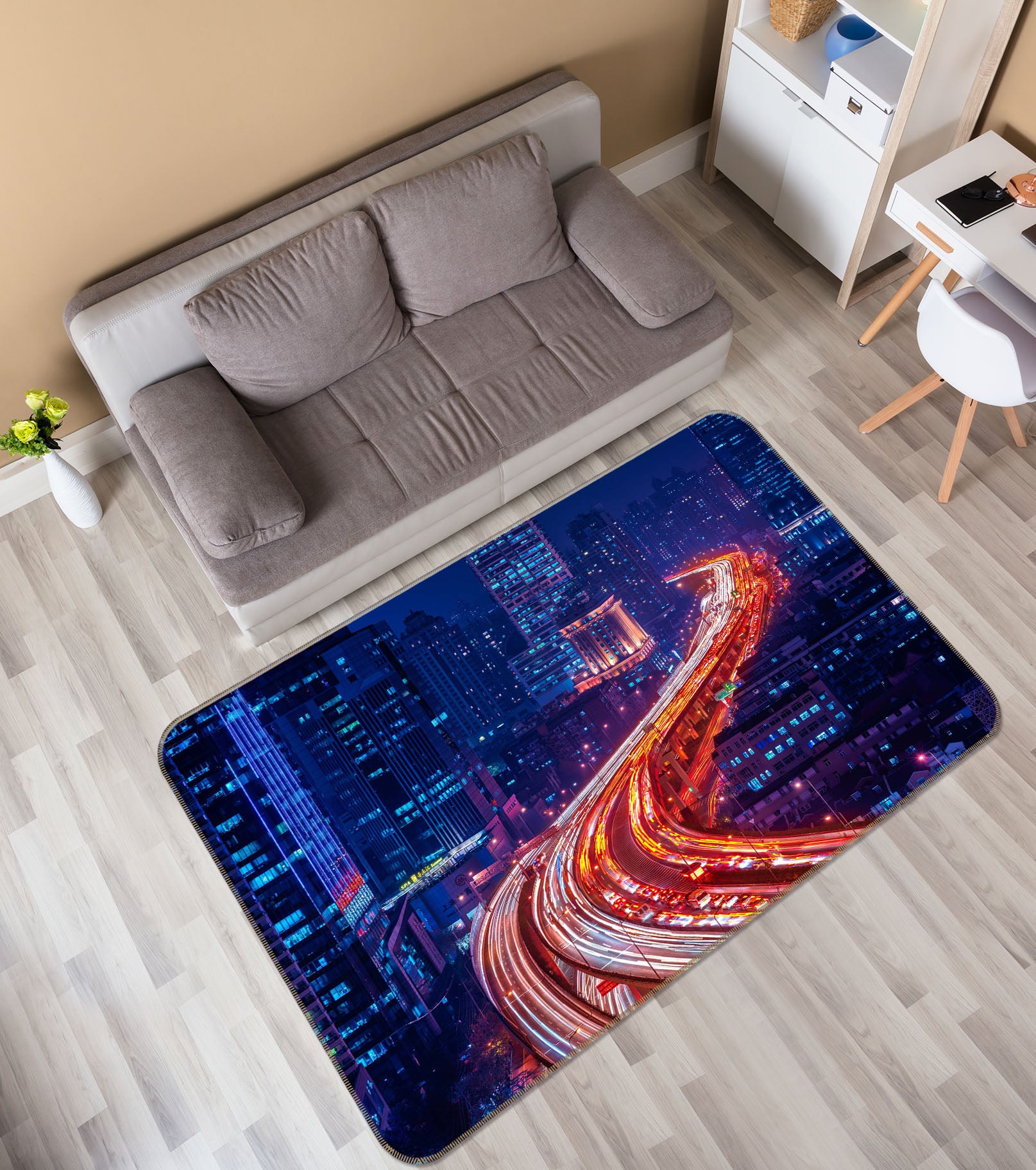 3D Winding Road 1179 Marco Carmassi Rug Non Slip Rug Mat