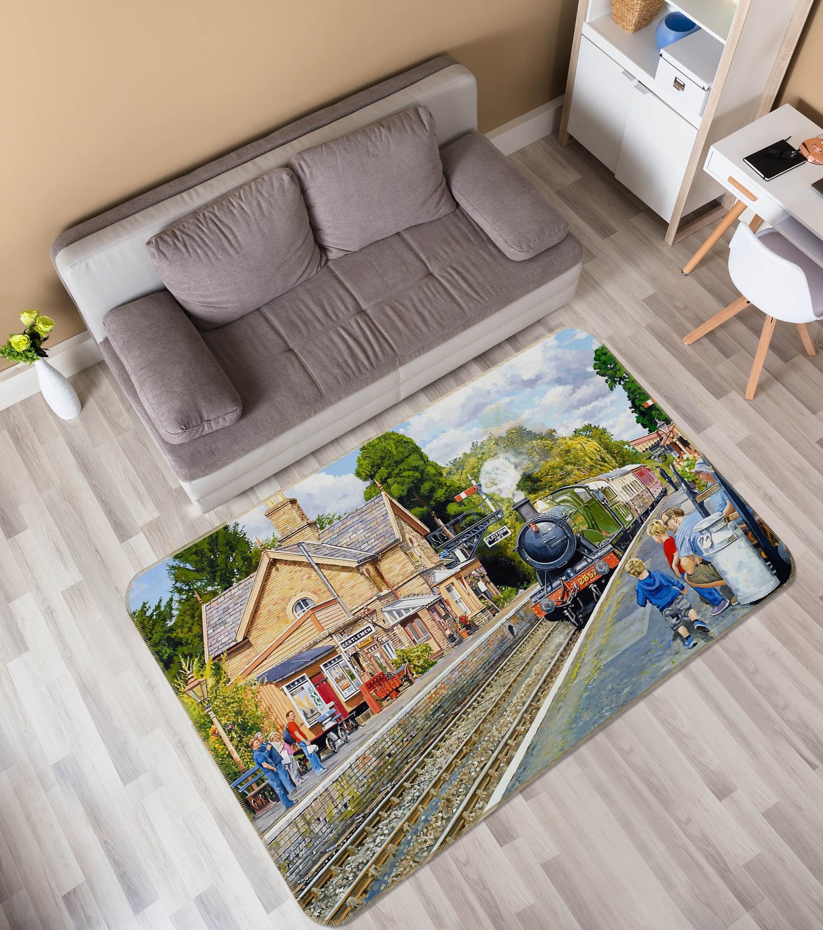 3D Beautiful Town 1077 Trevor Mitchell Rug Non Slip Rug Mat Mat AJ Creativity Home 