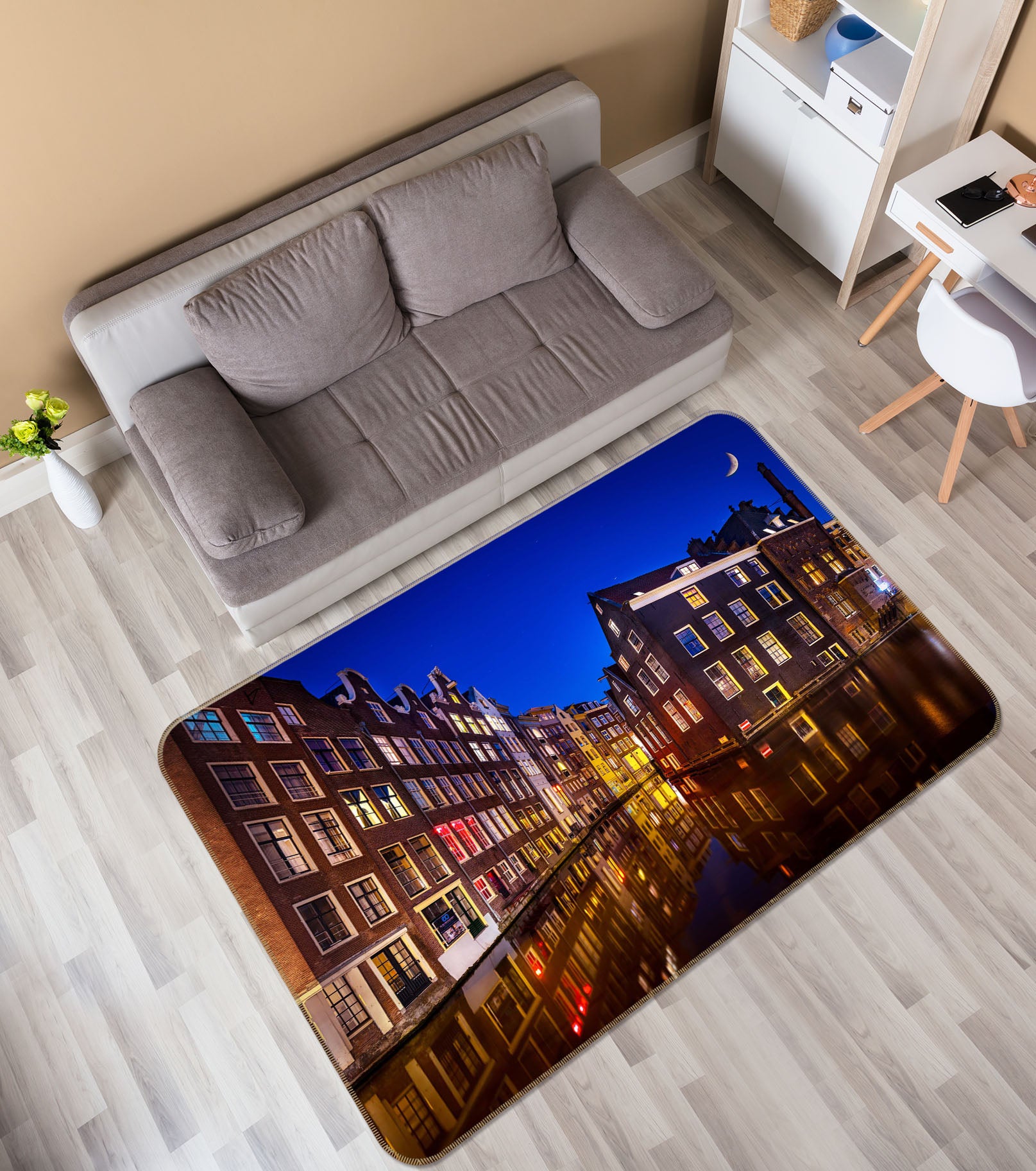 3D Silent City 1051 Marco Carmassi Rug Non Slip Rug Mat