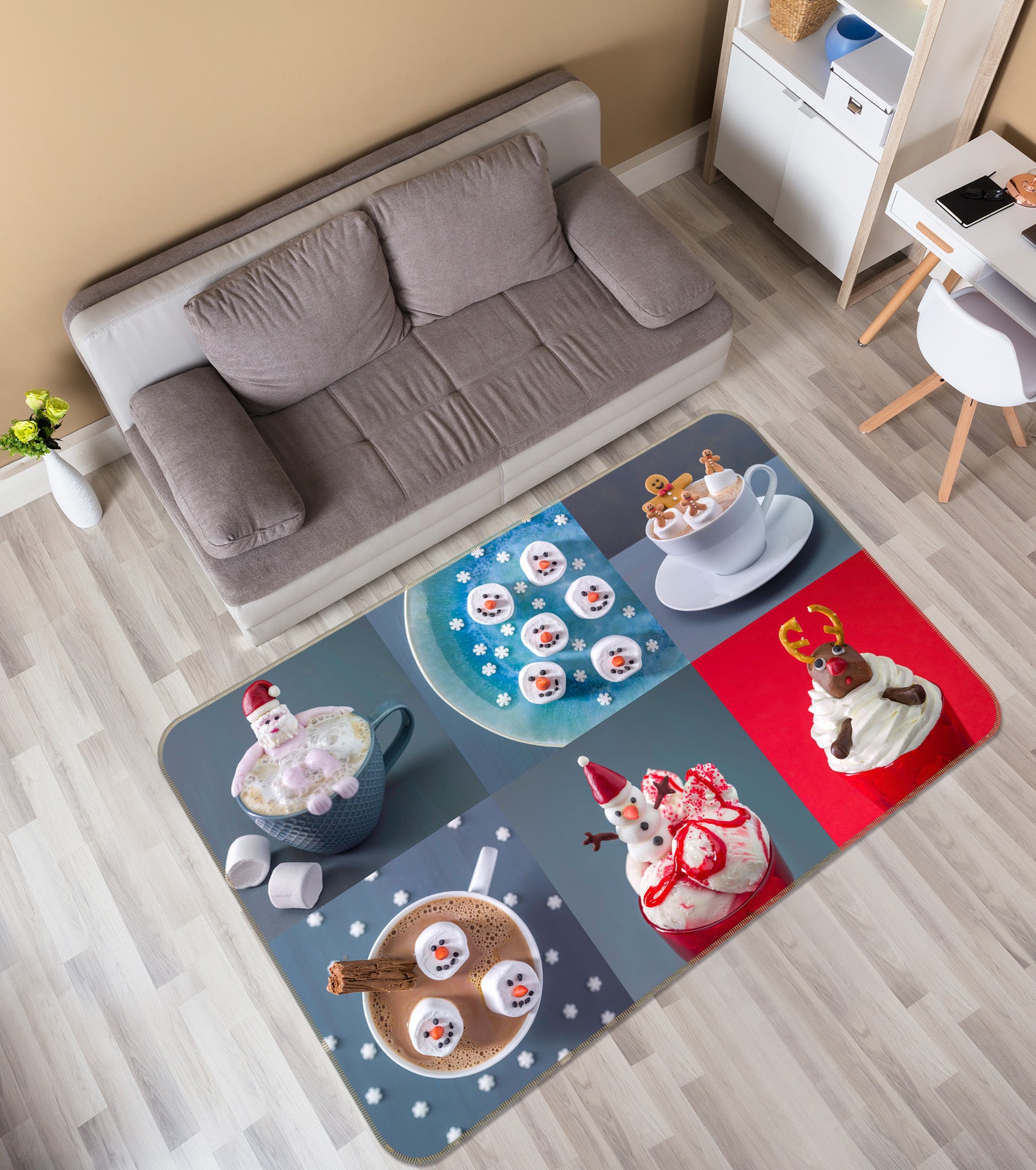 3D Delicious Cake 2024 Assaf Frank Rug Non Slip Rug Mat