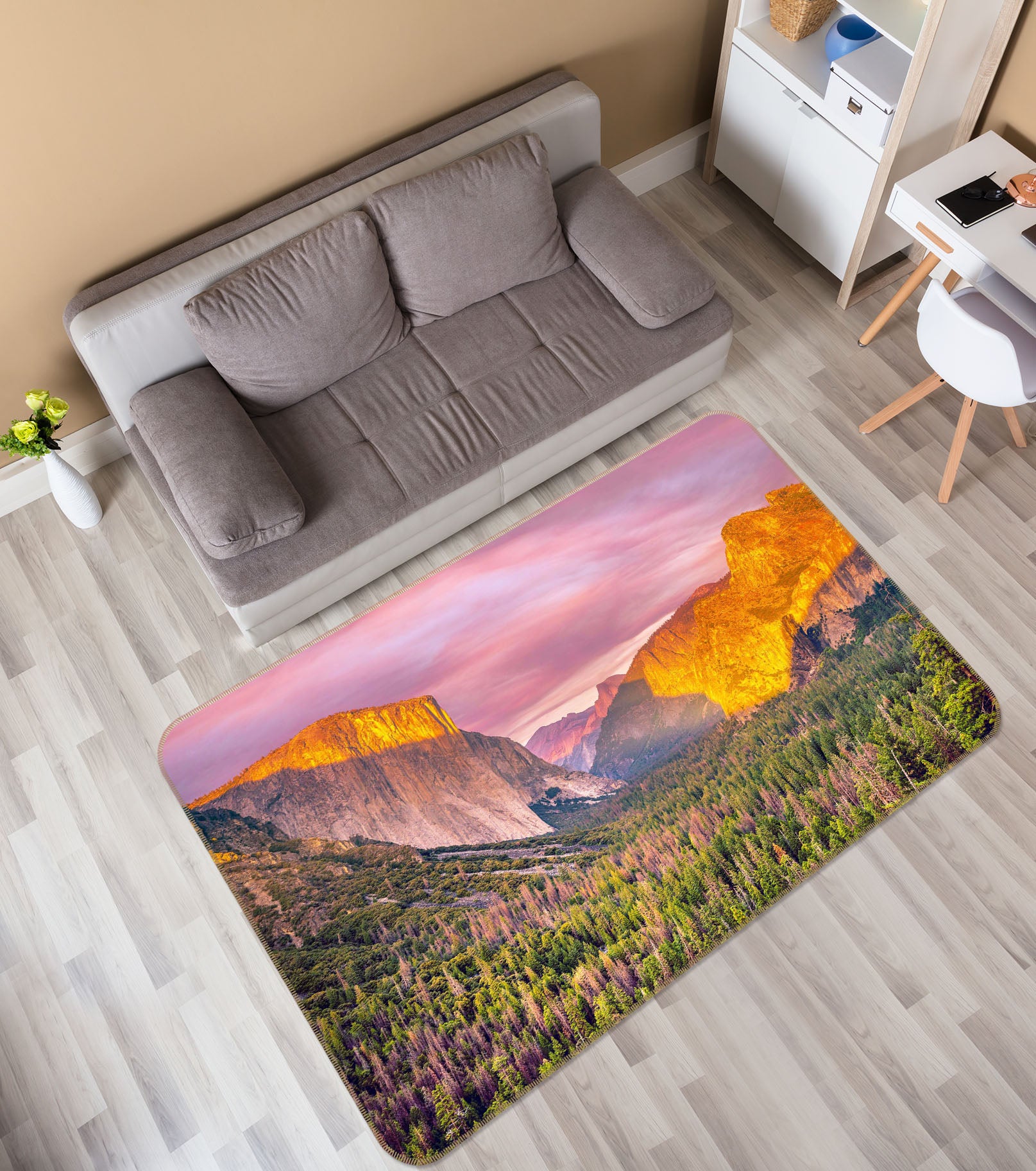 3D Green Forest 1175 Marco Carmassi Rug Non Slip Rug Mat