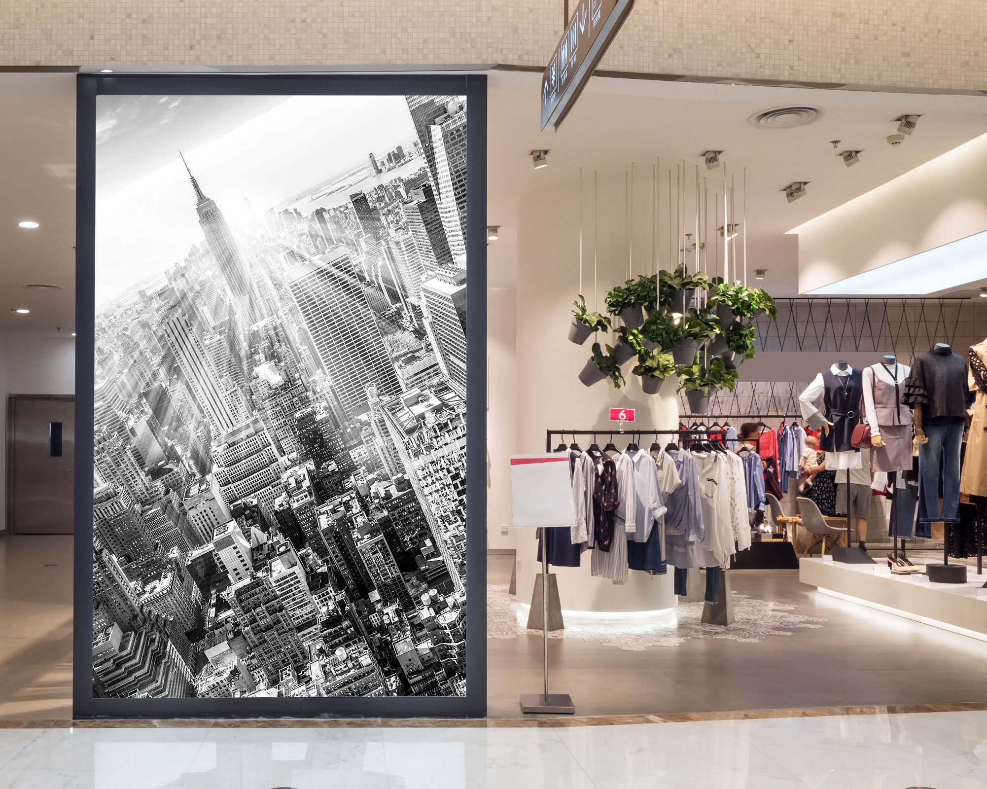 3D Black Building 121 Wall Murals