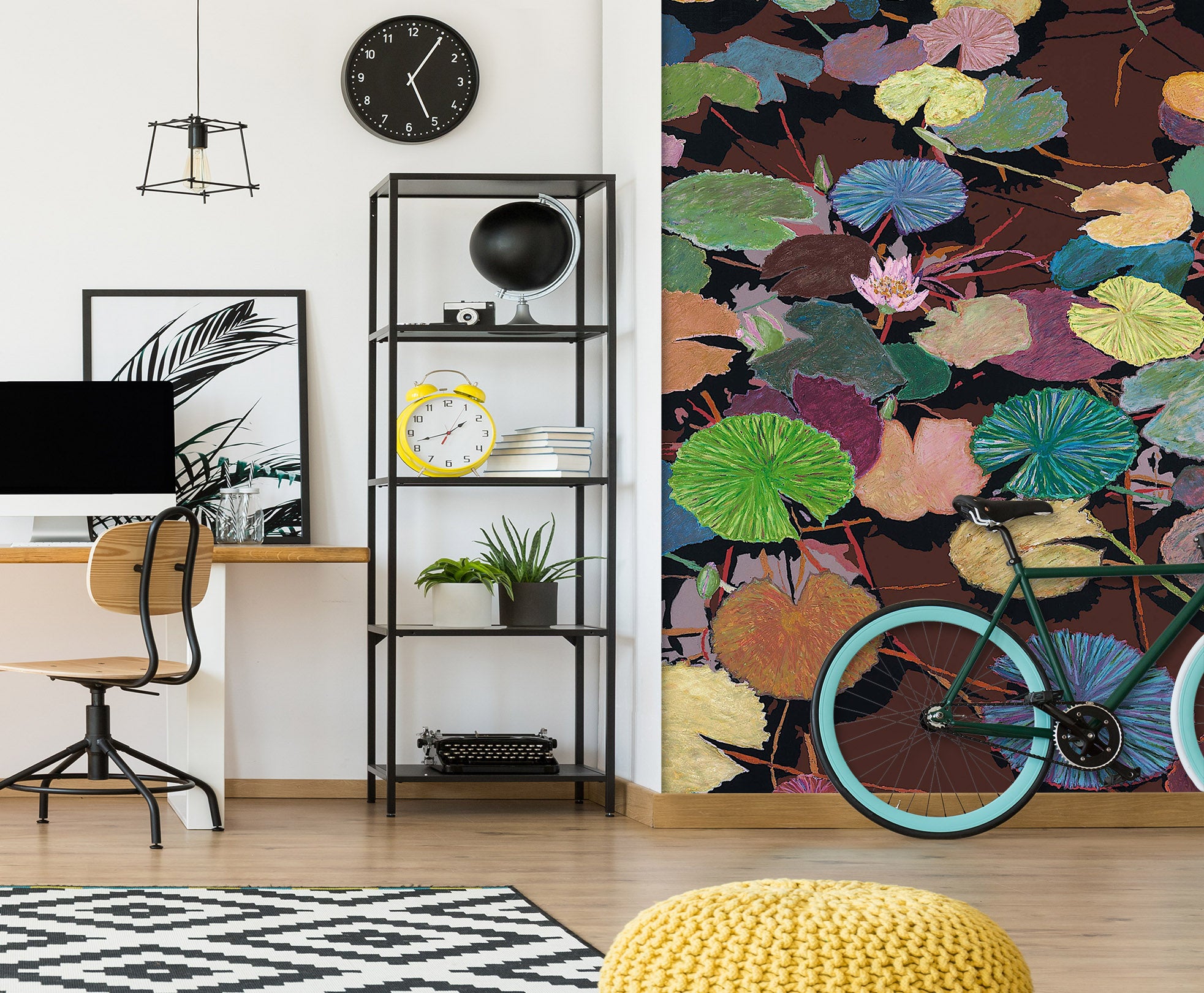 3D Lotus Pond 292 Allan P. Friedlander Wall Mural Wall Murals