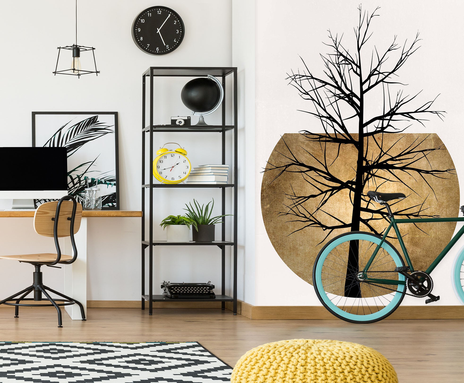 3D Twig Moon 1445 Boris Draschoff Wall Mural Wall Murals