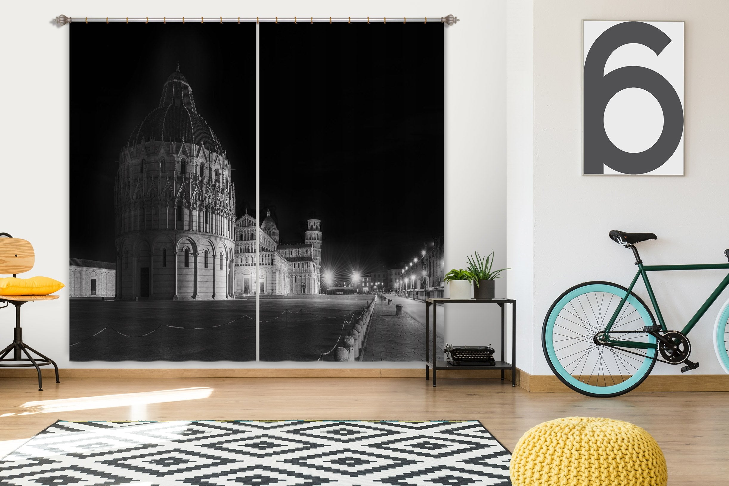 3D Black Castle 166 Marco Carmassi Curtain Curtains Drapes Wallpaper AJ Wallpaper 