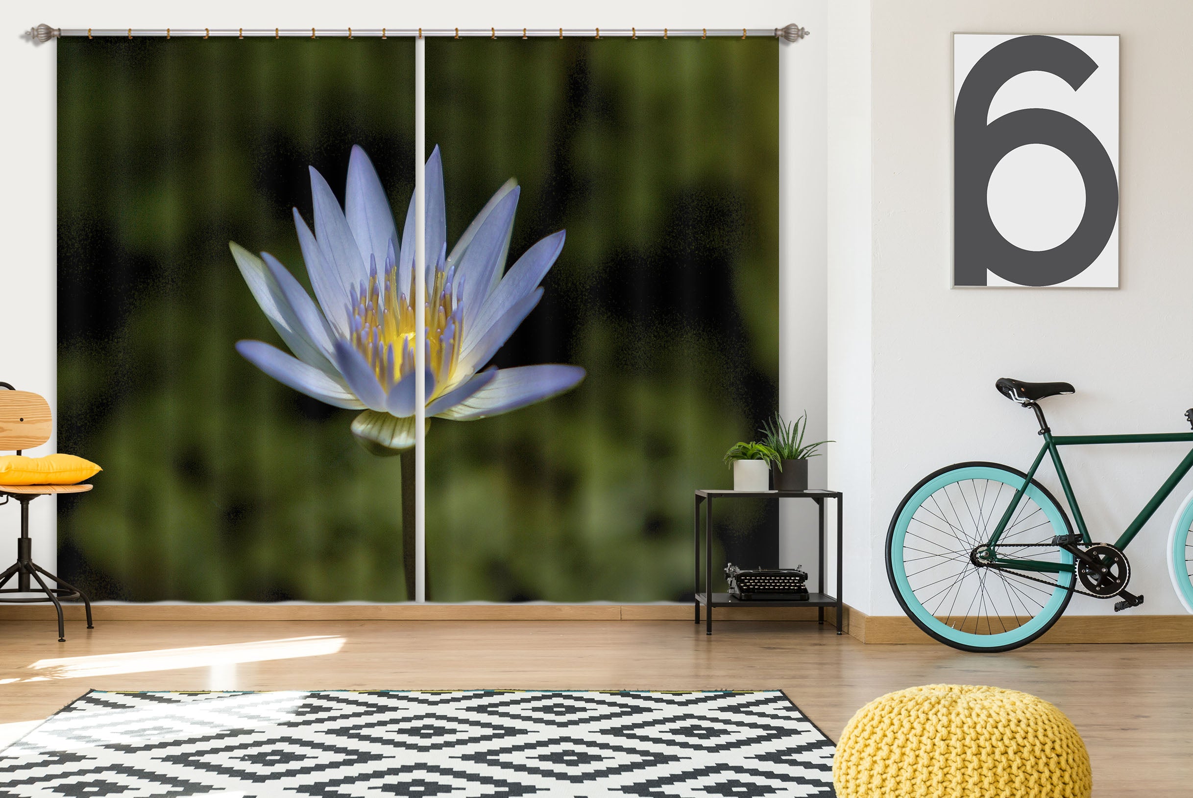 3D Wildflower 058 Kathy Barefield Curtain Curtains Drapes