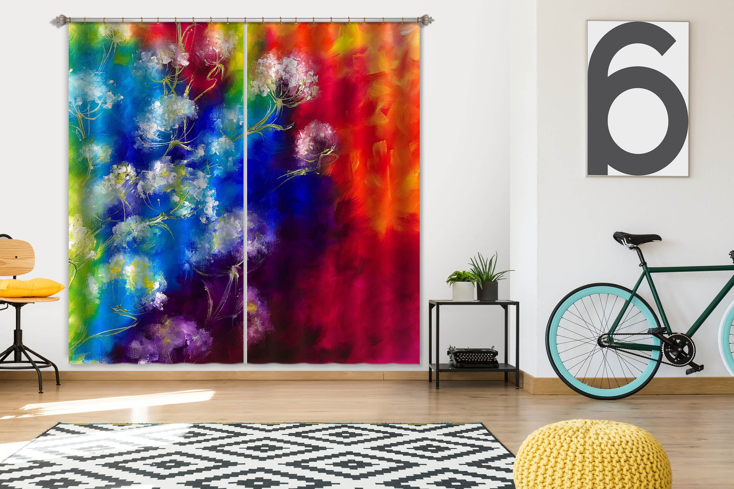 3D Color Painting 2412 Skromova Marina Curtain Curtains Drapes
