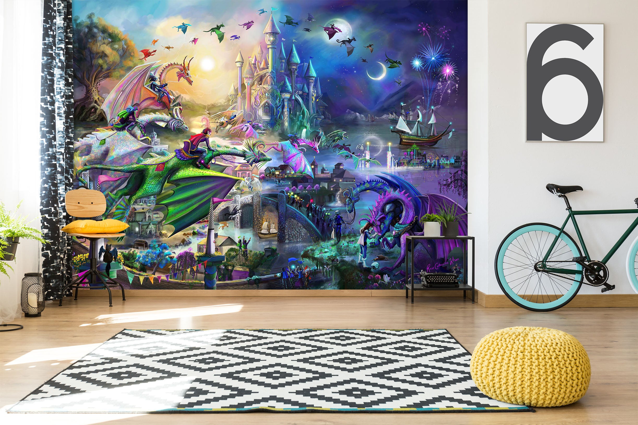 3D Mysterious World 1408 Rose Catherine Khan Wall Mural Wall Murals