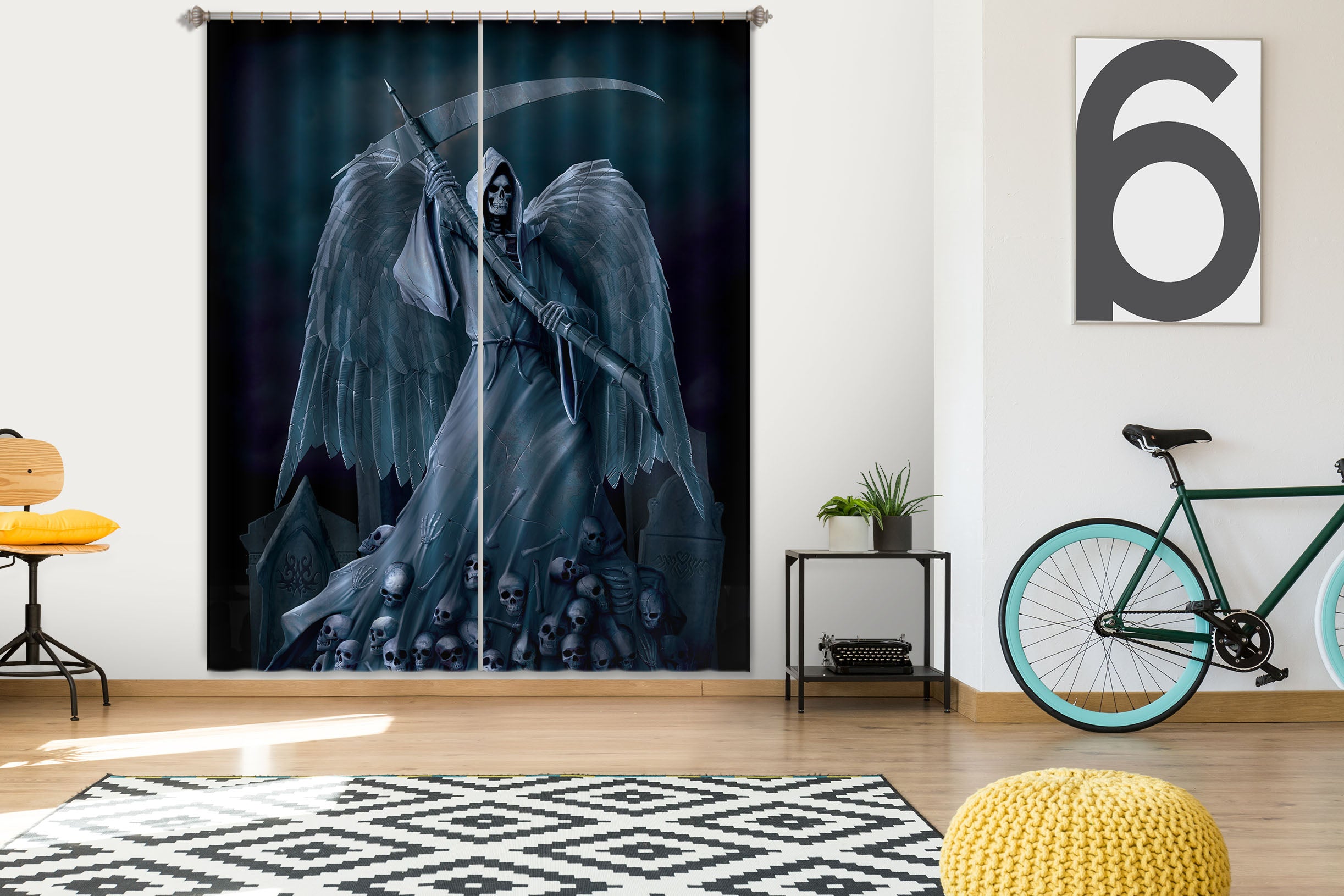 3D Death On A Hold 030 Vincent Hie Curtain Curtains Drapes