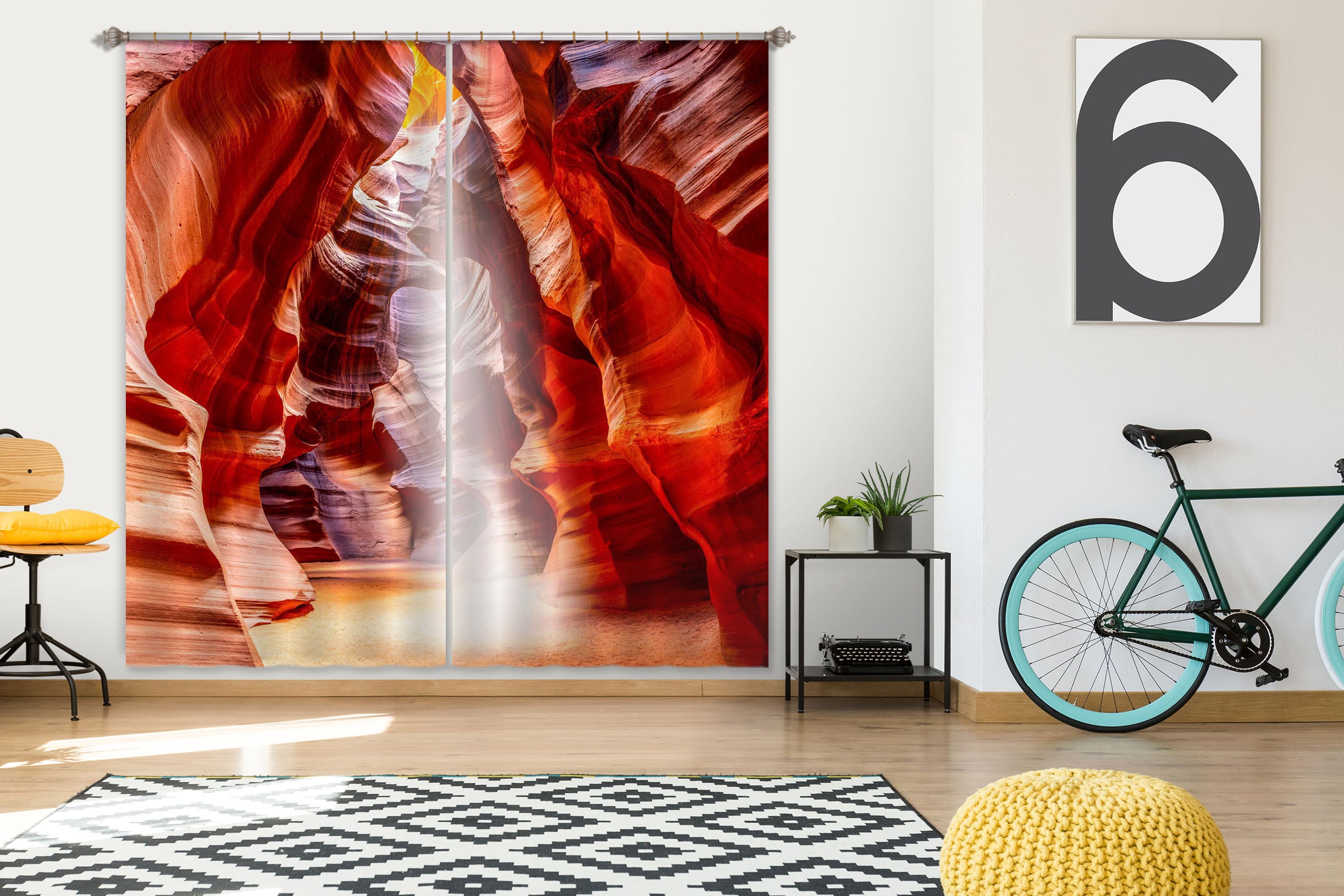 3D Red Canyon 173 Marco Carmassi Curtain Curtains Drapes