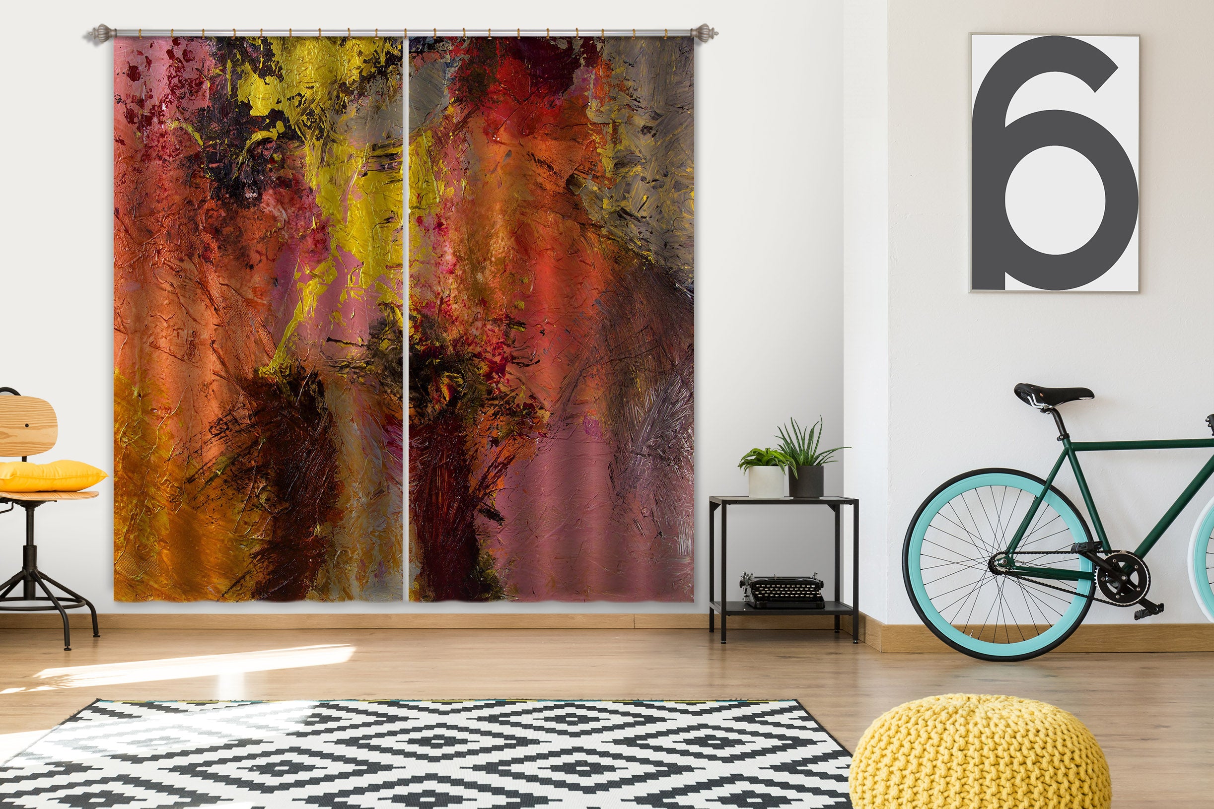 3D Random Draw 213 Allan P. Friedlander Curtain Curtains Drapes