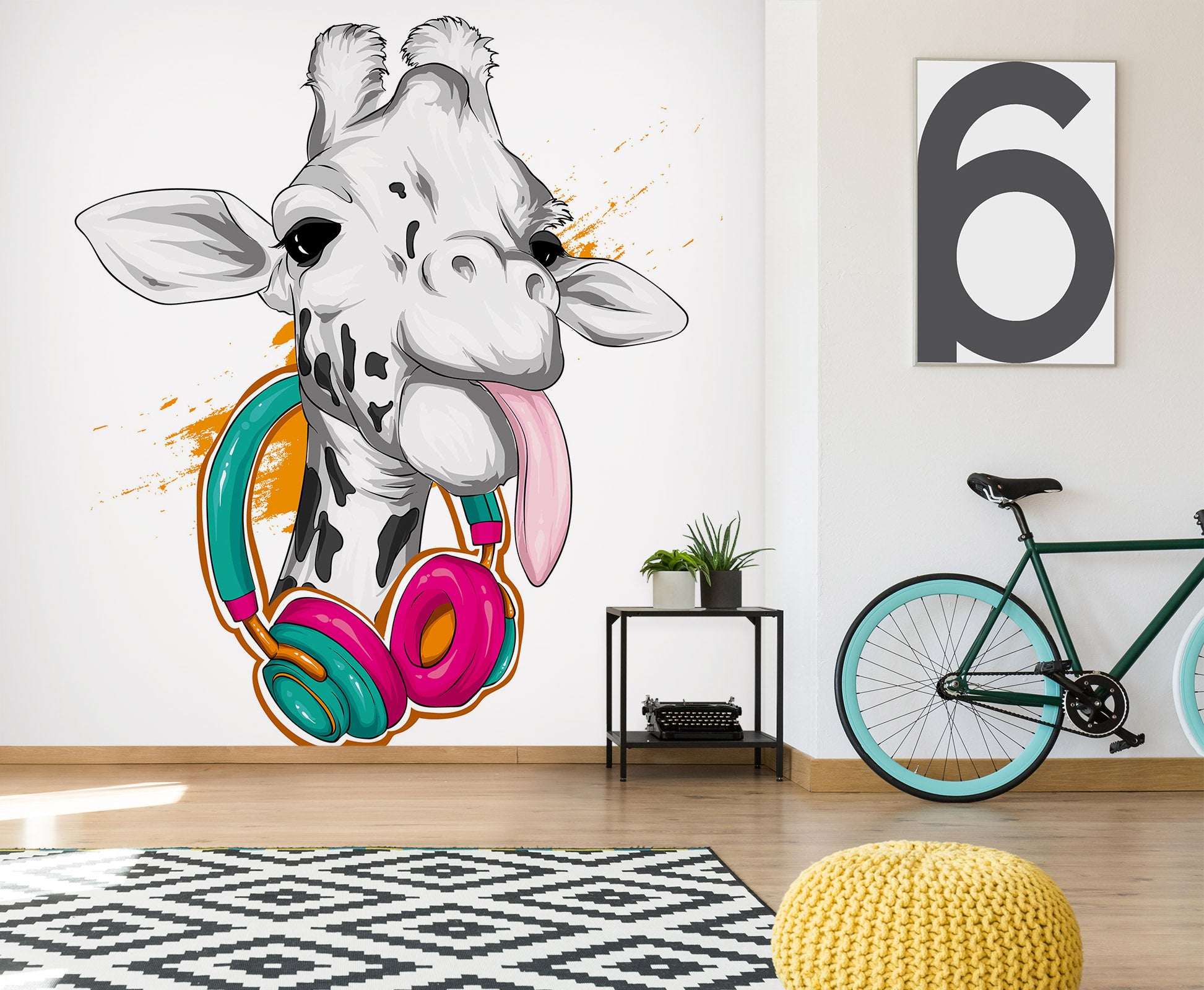 3D Giraffe Headset 57158 Wall Murals