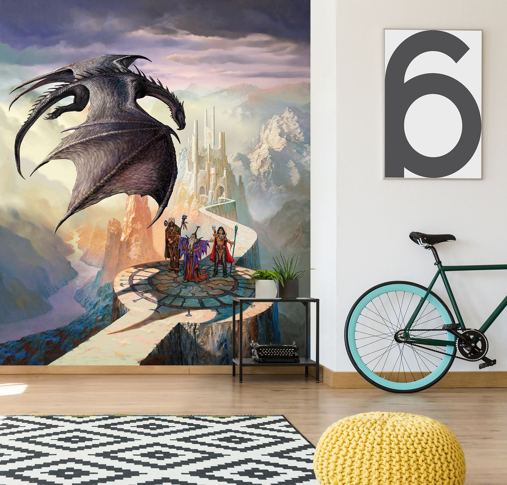 3D Dragon Castle Soldier 7153 Ciruelo Wall Mural Wall Murals