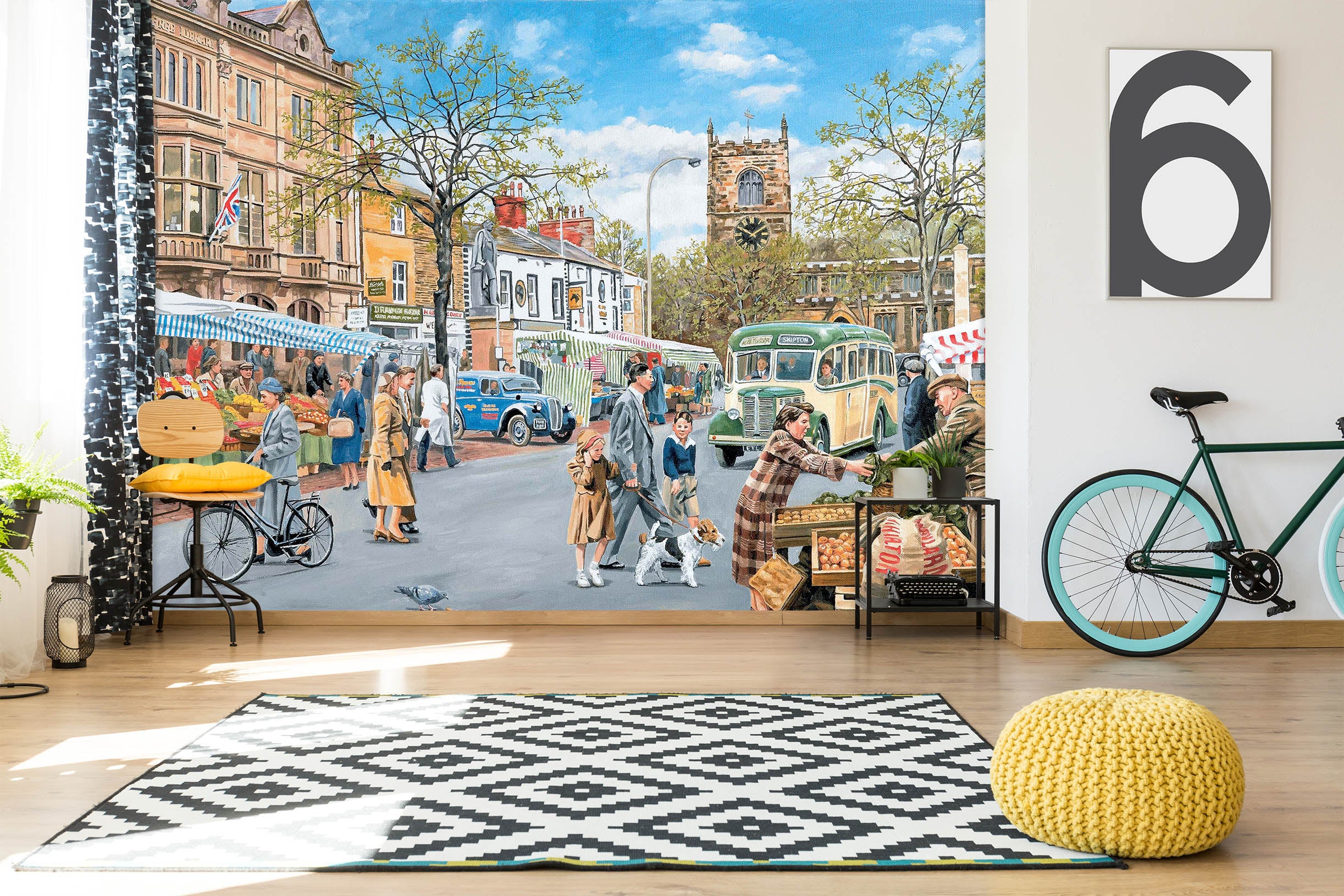 3D Market Day 1036 Trevor Mitchell Wall Mural Wall Murals