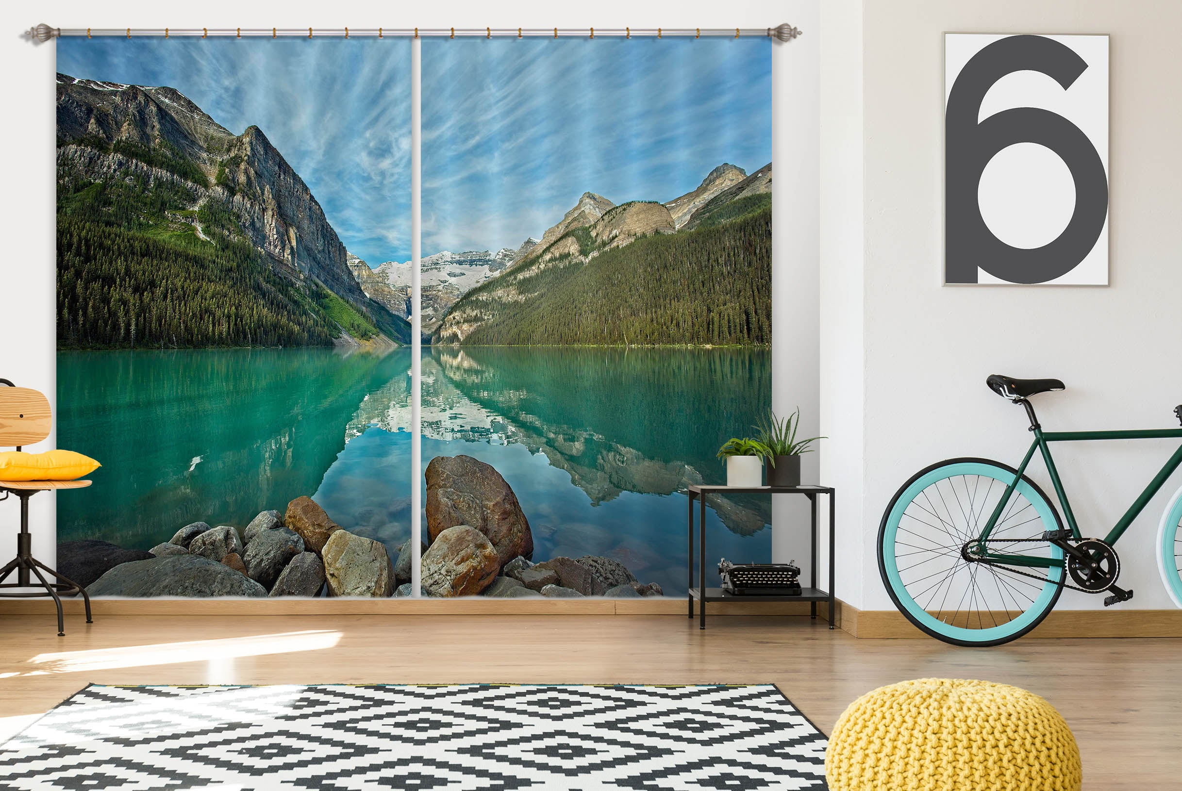 3D Clear Lake 055 Kathy Barefield Curtain Curtains Drapes