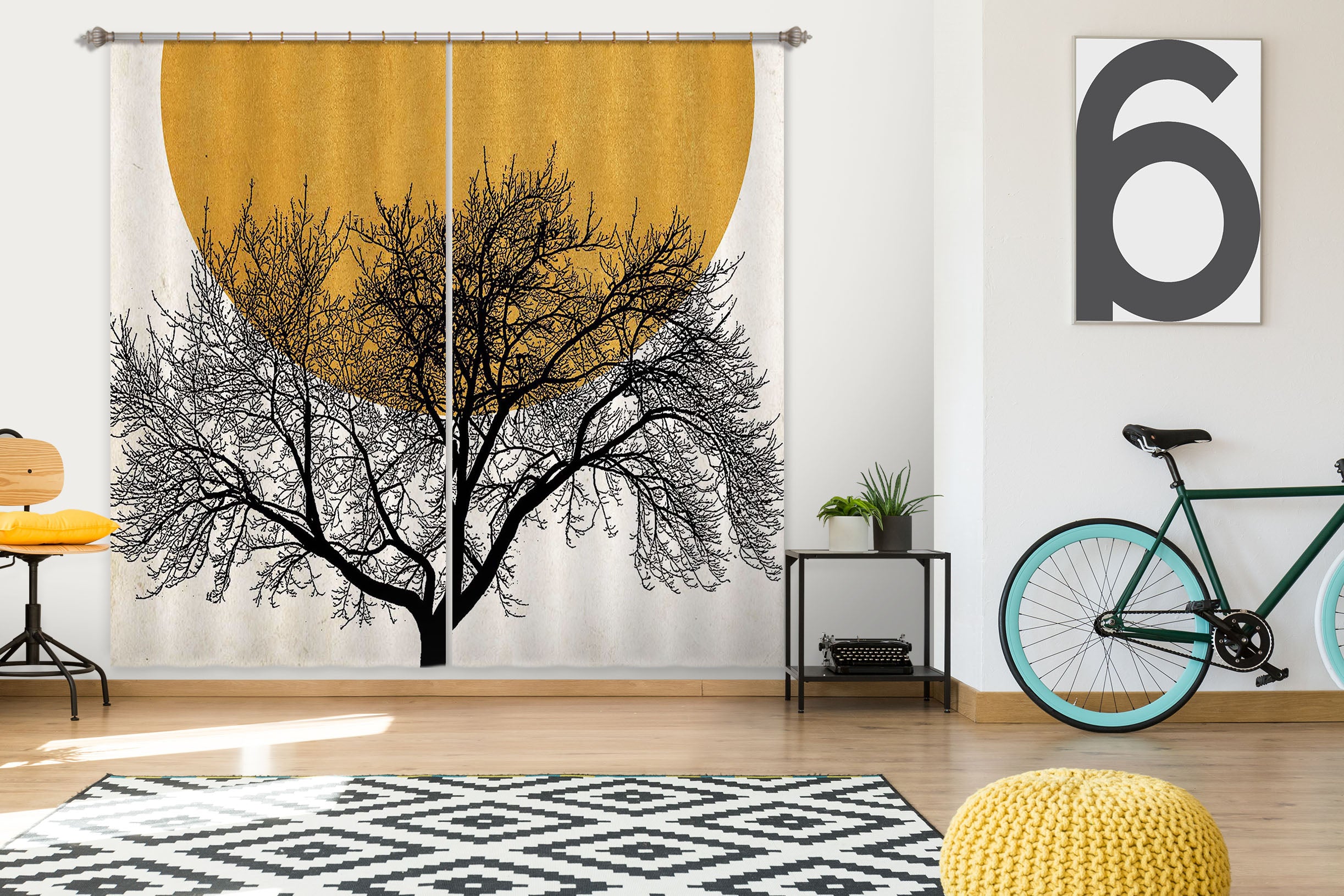 3D Twig Sun 068 Boris Draschoff Curtain Curtains Drapes