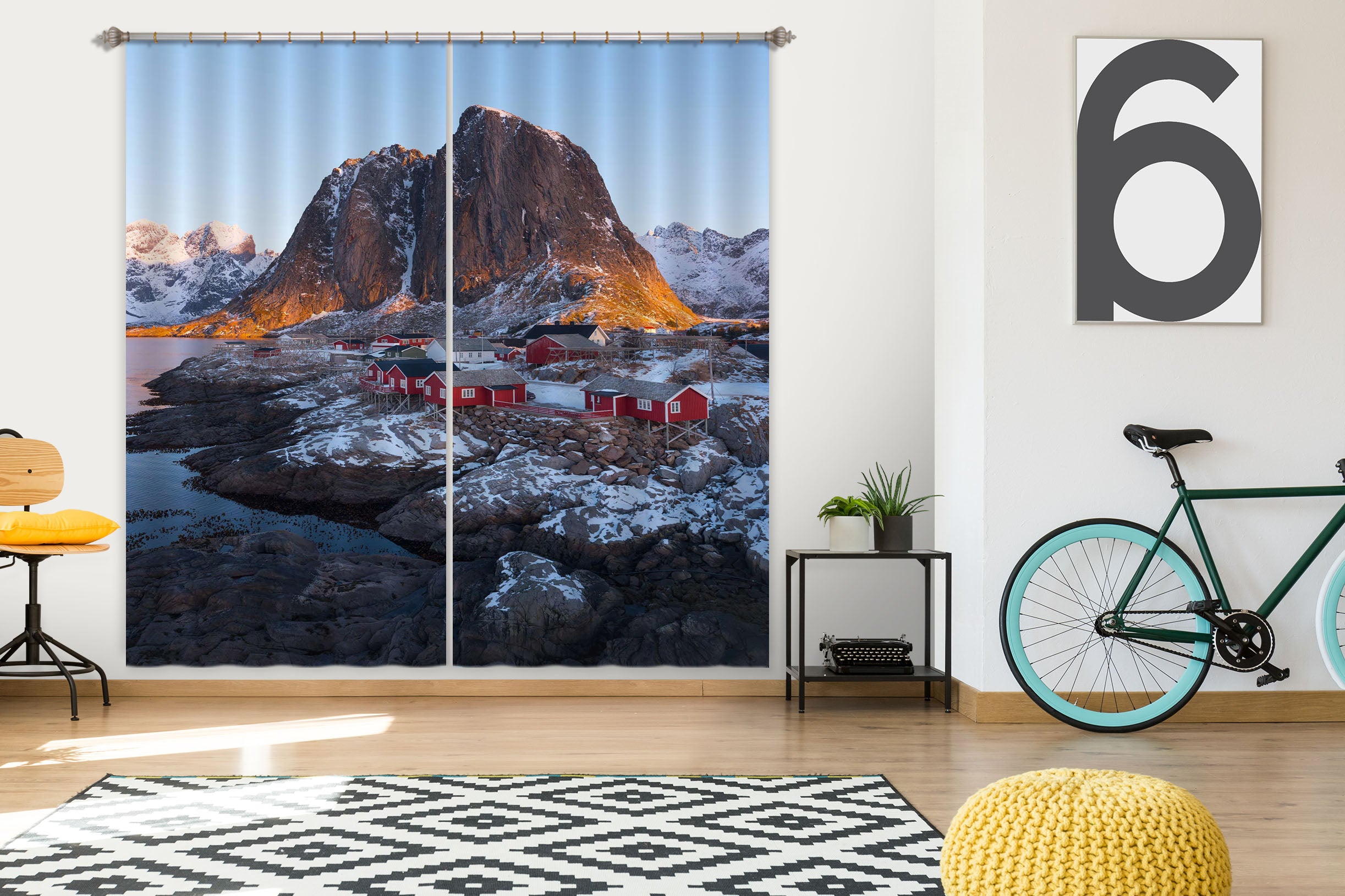 3D Snow House 115 Marco Carmassi Curtain Curtains Drapes