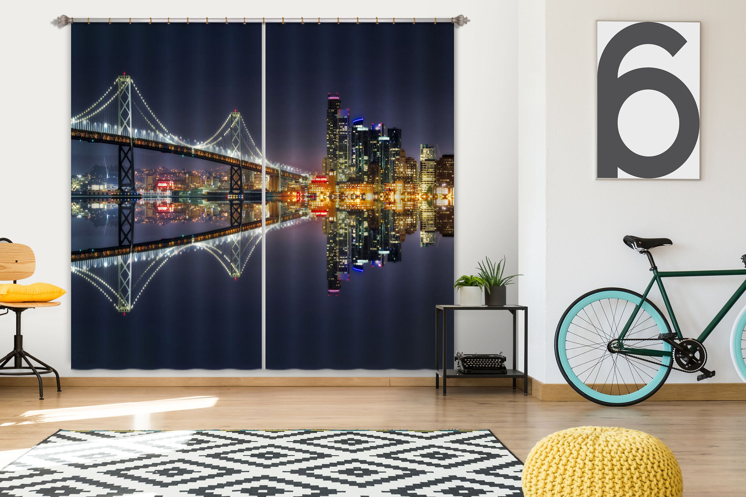 3D Golden City 182 Marco Carmassi Curtain Curtains Drapes