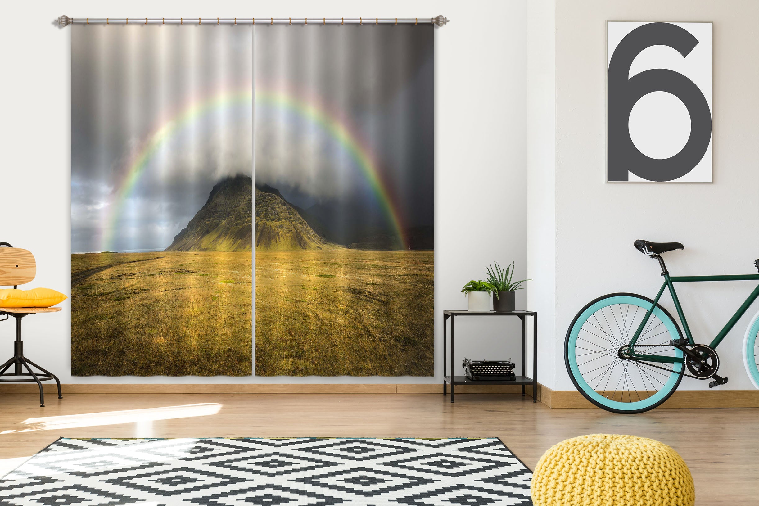 3D Prairie Rainbow 115 Marco Carmassi Curtain Curtains Drapes